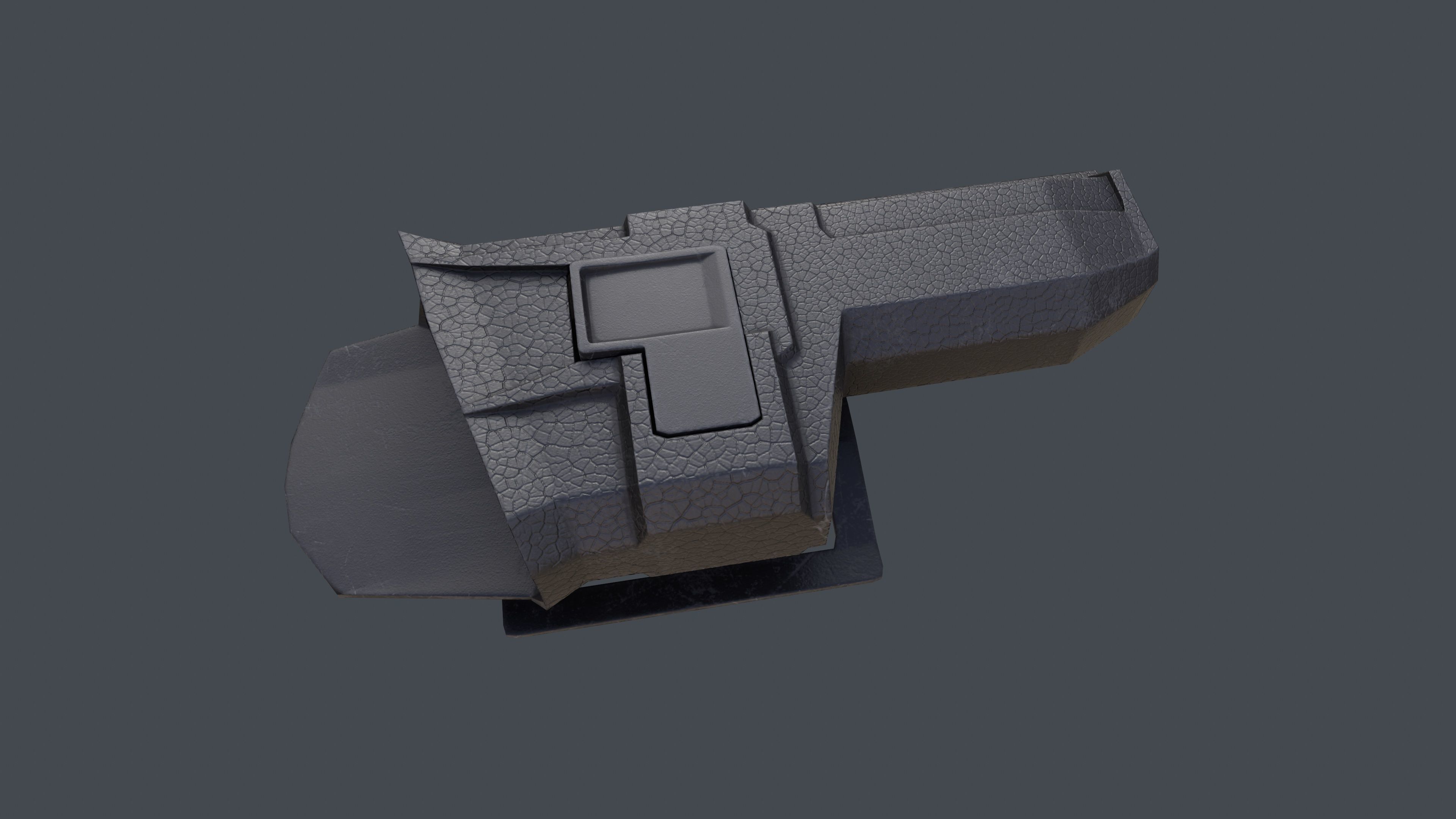 Pistol LR2 with Silencer and Holster Low-poly 3D model_30