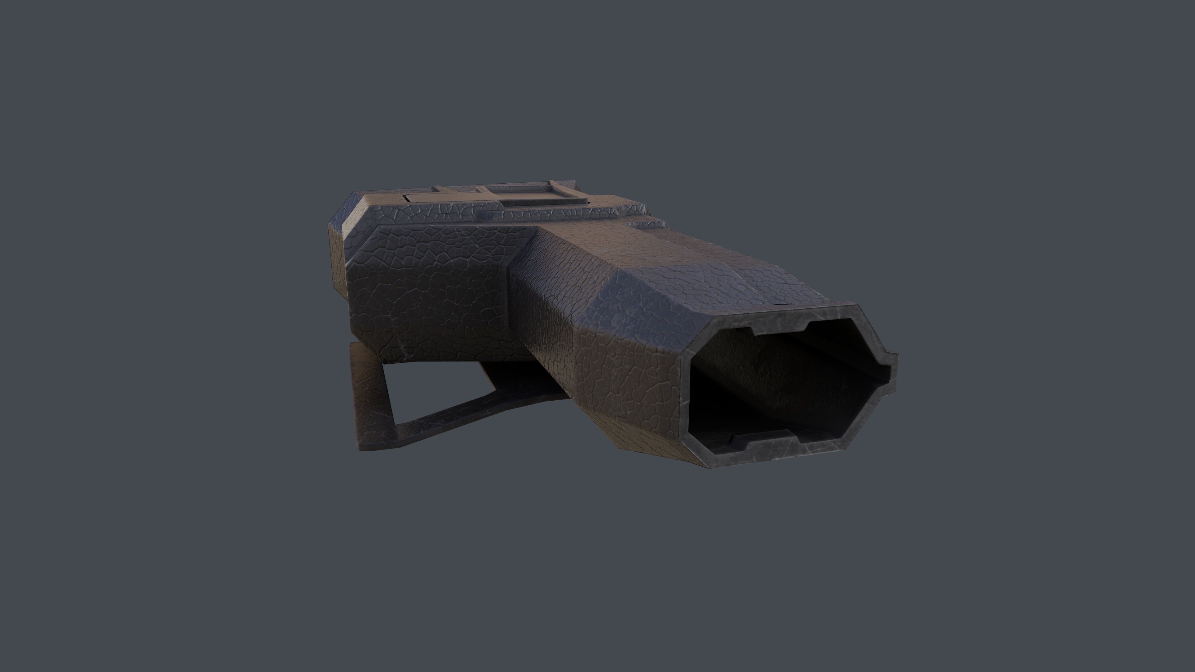 Pistol LR2 with Silencer and Holster Low-poly 3D model_33