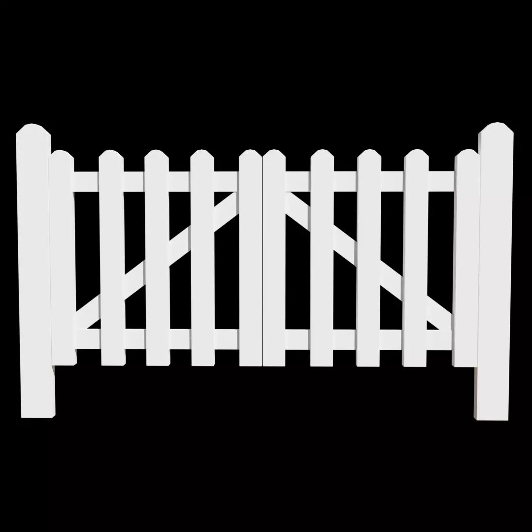SMALL WOODEN GATE FENCE SCALE 1-87 and 1-1 3D print model