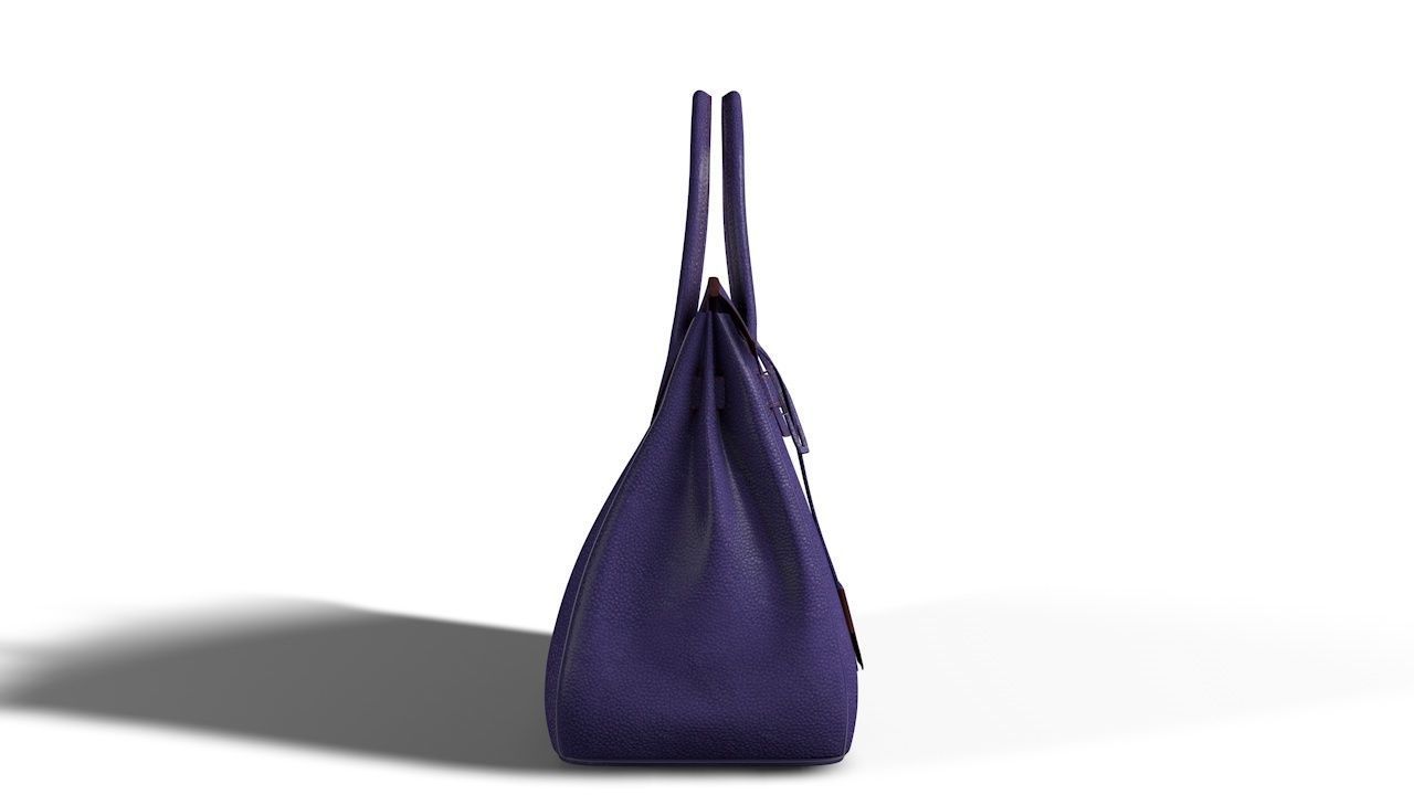 Birkin hermes bag Low-poly 3D model_3