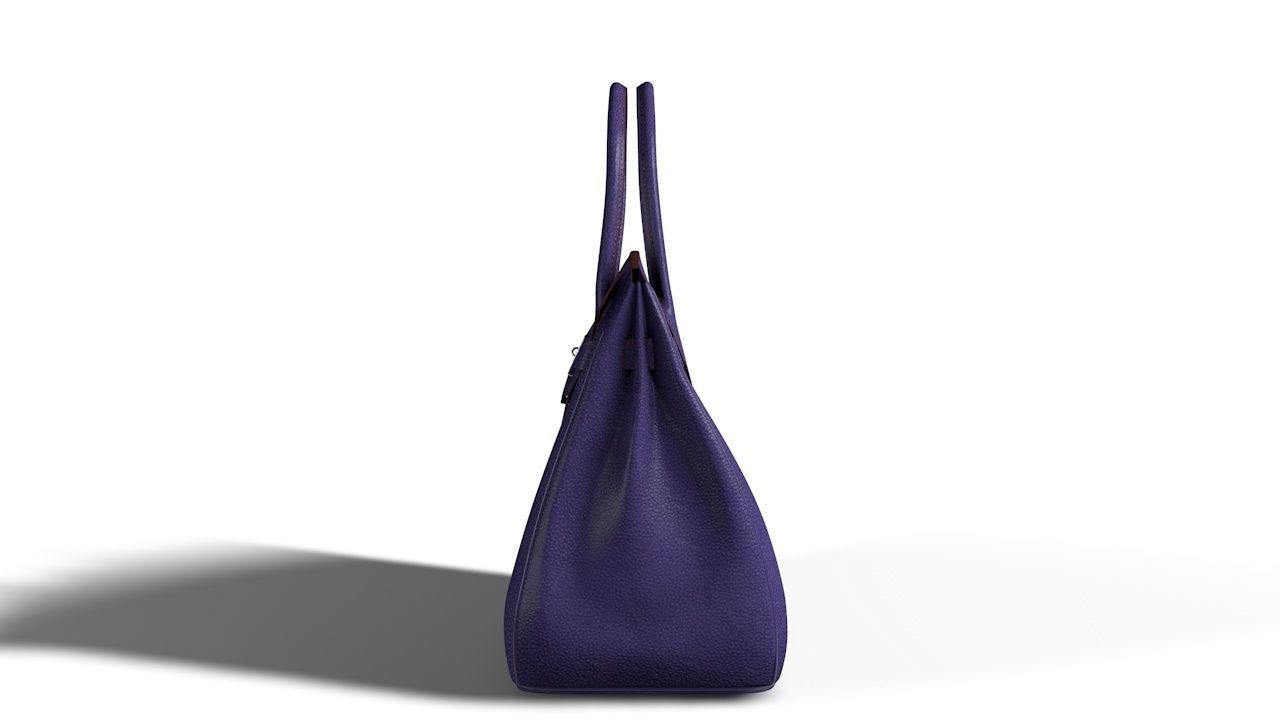 Birkin hermes bag Low-poly 3D model_8