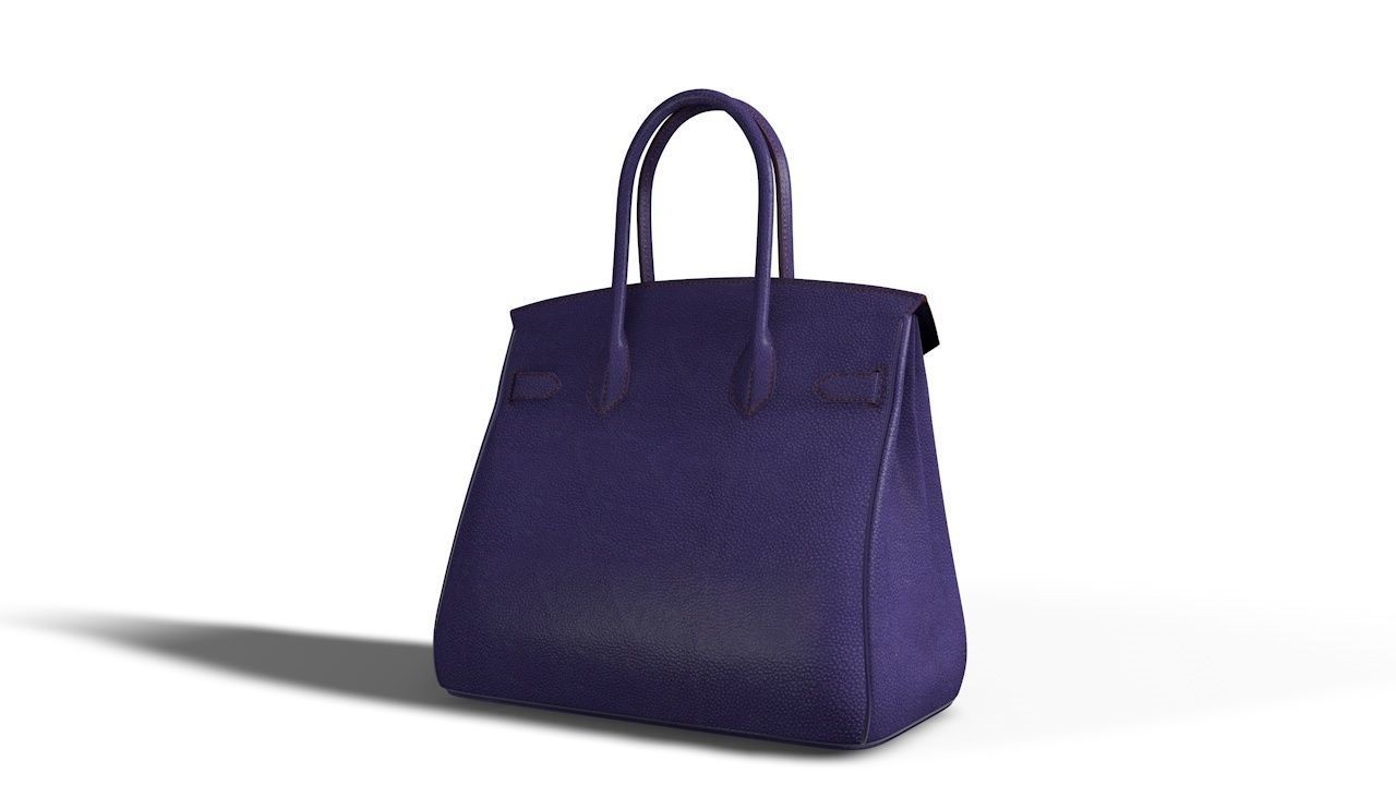 Birkin hermes bag Low-poly 3D model_5