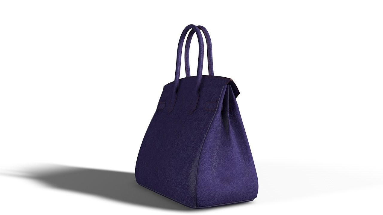 Birkin hermes bag Low-poly 3D model_4