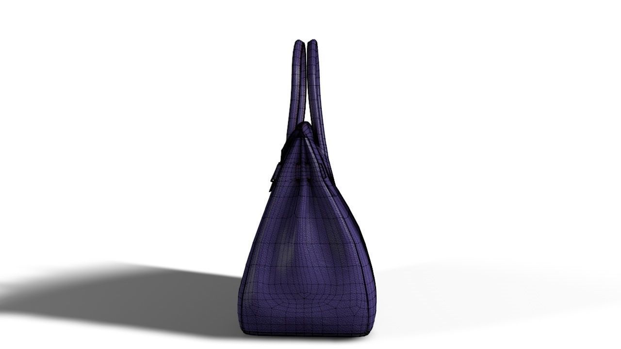 Birkin hermes bag Low-poly 3D model_15