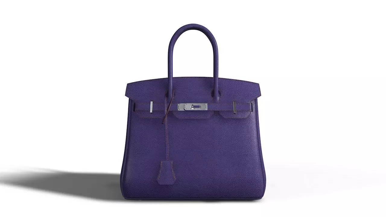 Birkin hermes bag Low-poly 3D model_0