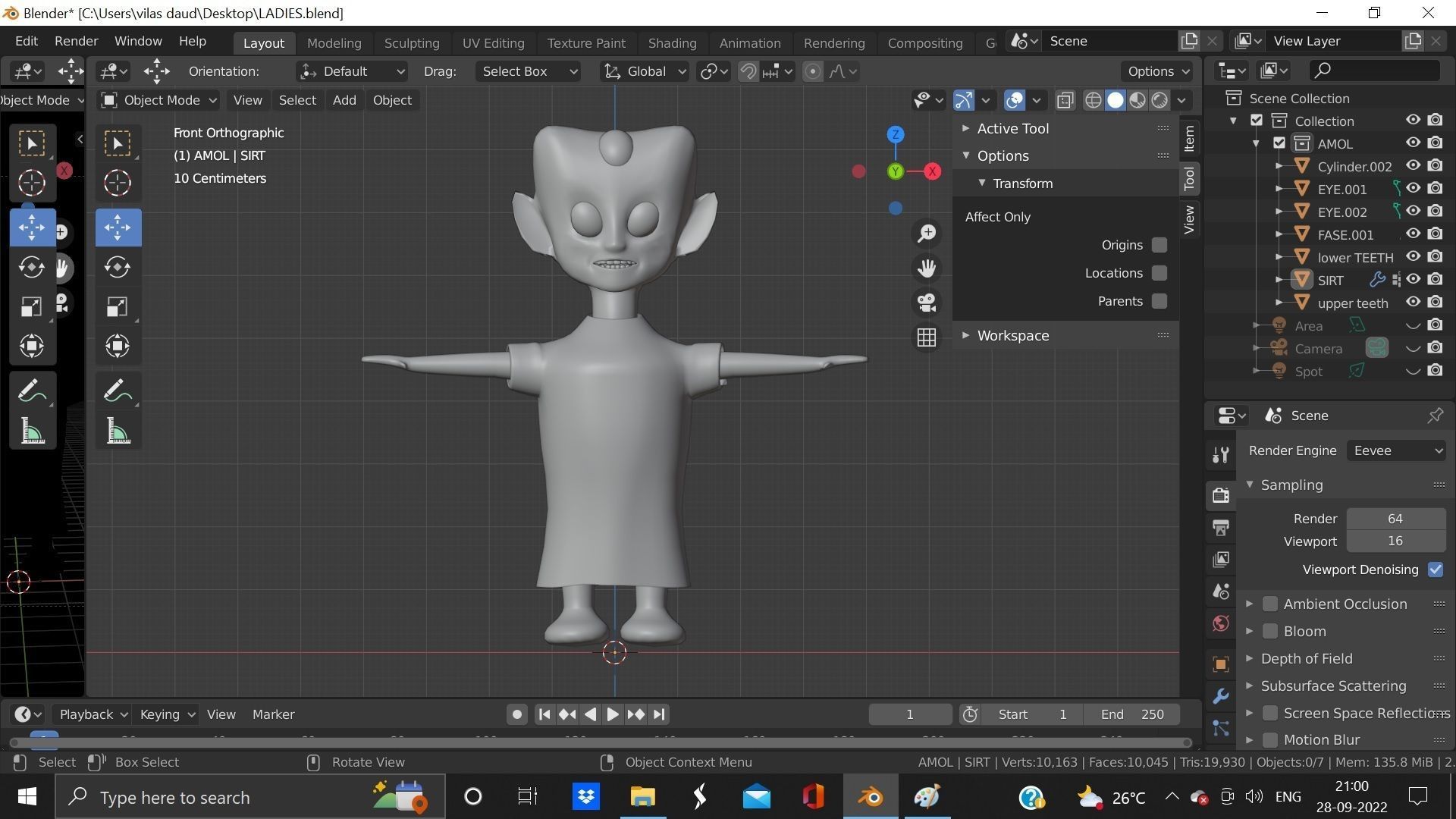 SIMPLE ALIEN  WITH TEXTURES  Free 3D model_7