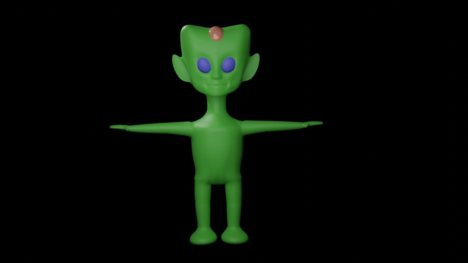 SIMPLE ALIEN  WITH TEXTURES  Free 3D model_4