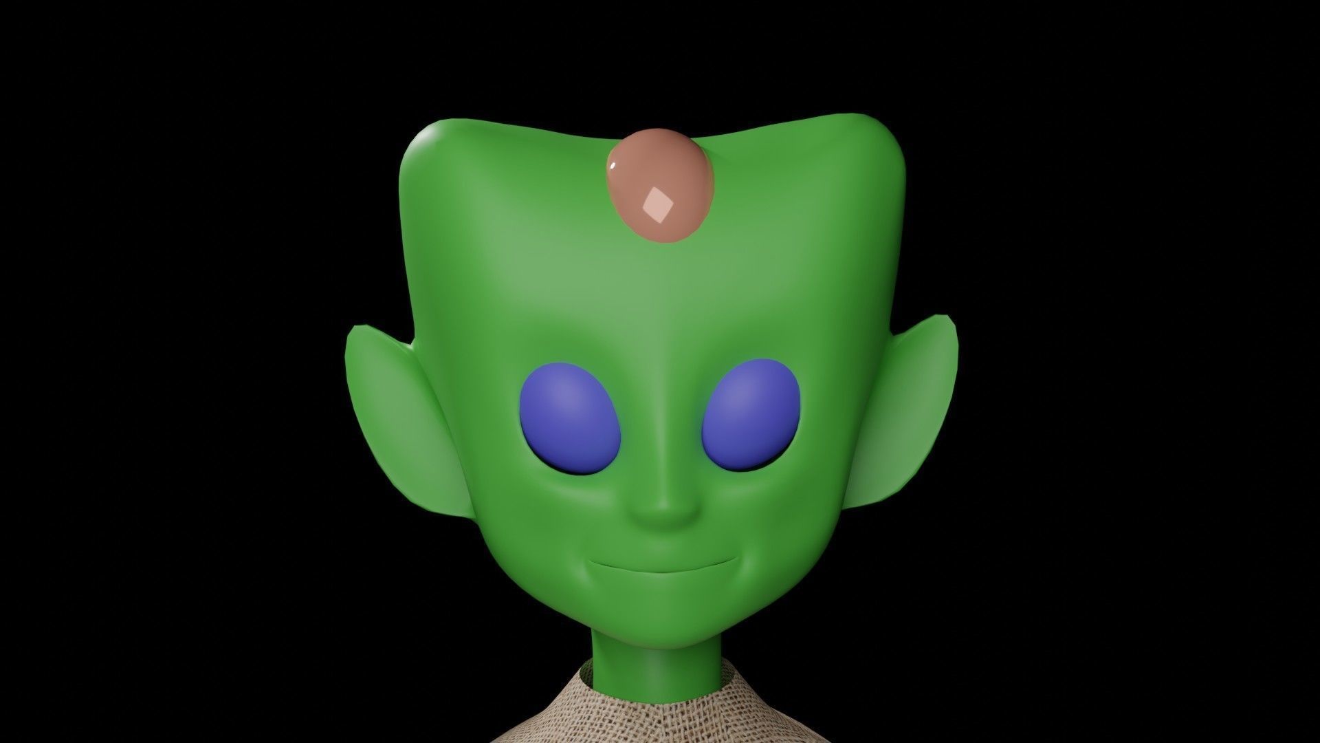 SIMPLE ALIEN  WITH TEXTURES  Free 3D model_2