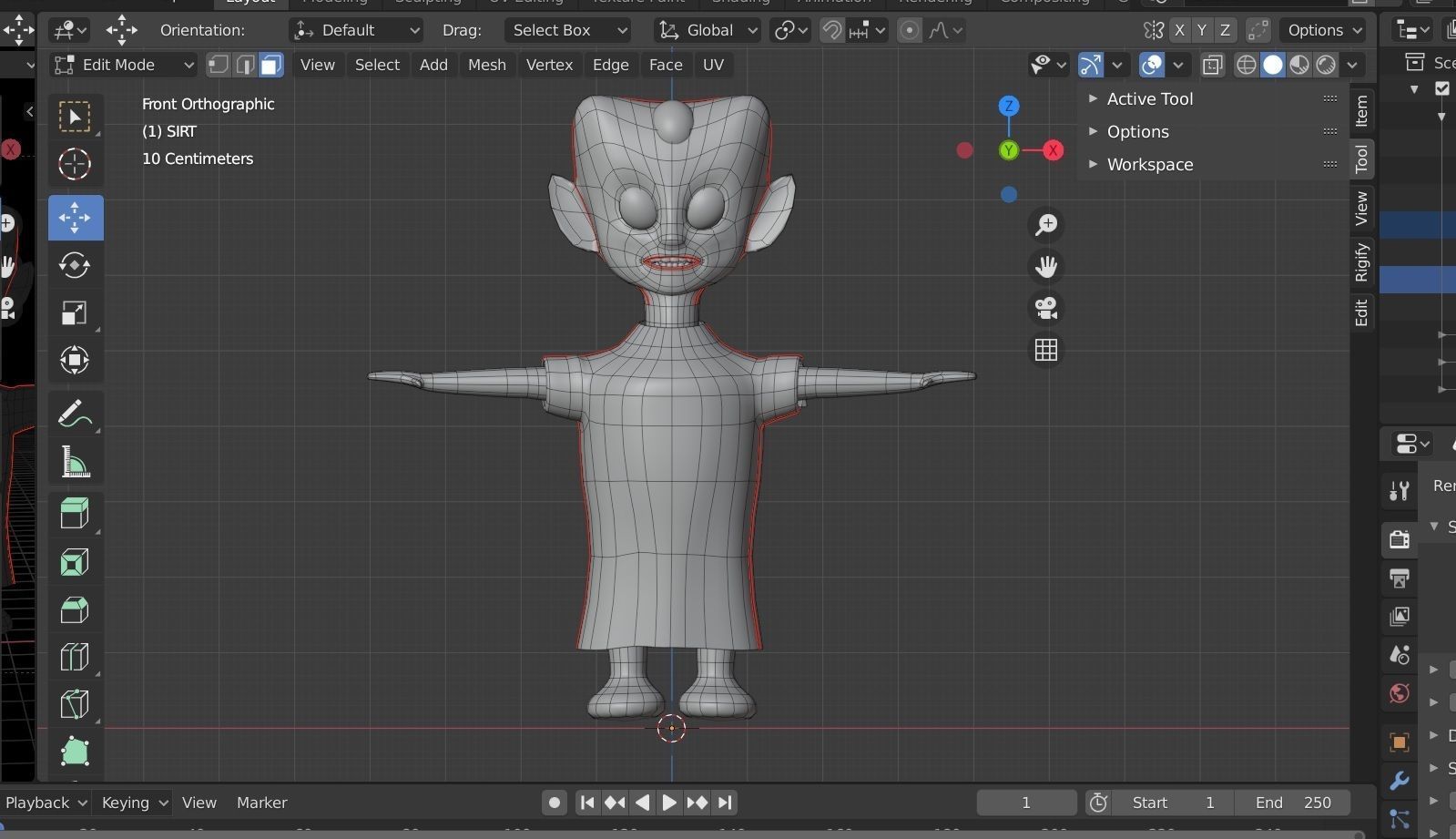 SIMPLE ALIEN  WITH TEXTURES  Free 3D model_1