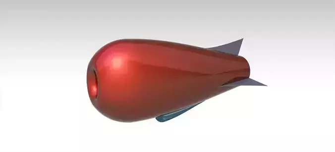 Futuristic Airship Low-poly 3D model