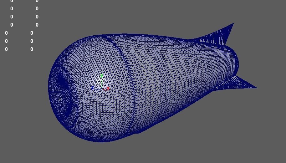 Futuristic Airship Low-poly 3D model_6