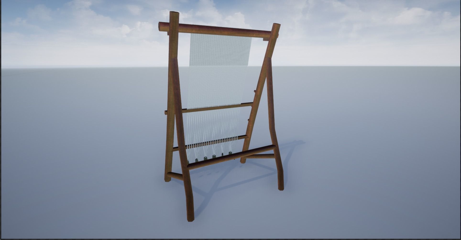 Medieval Wooden Looms Low-poly 3D model_20