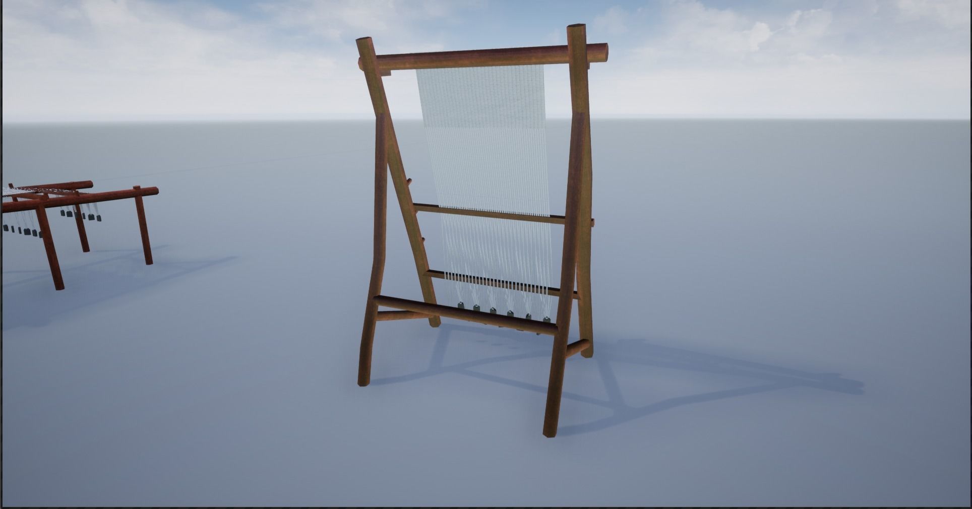Medieval Wooden Looms Low-poly 3D model_18