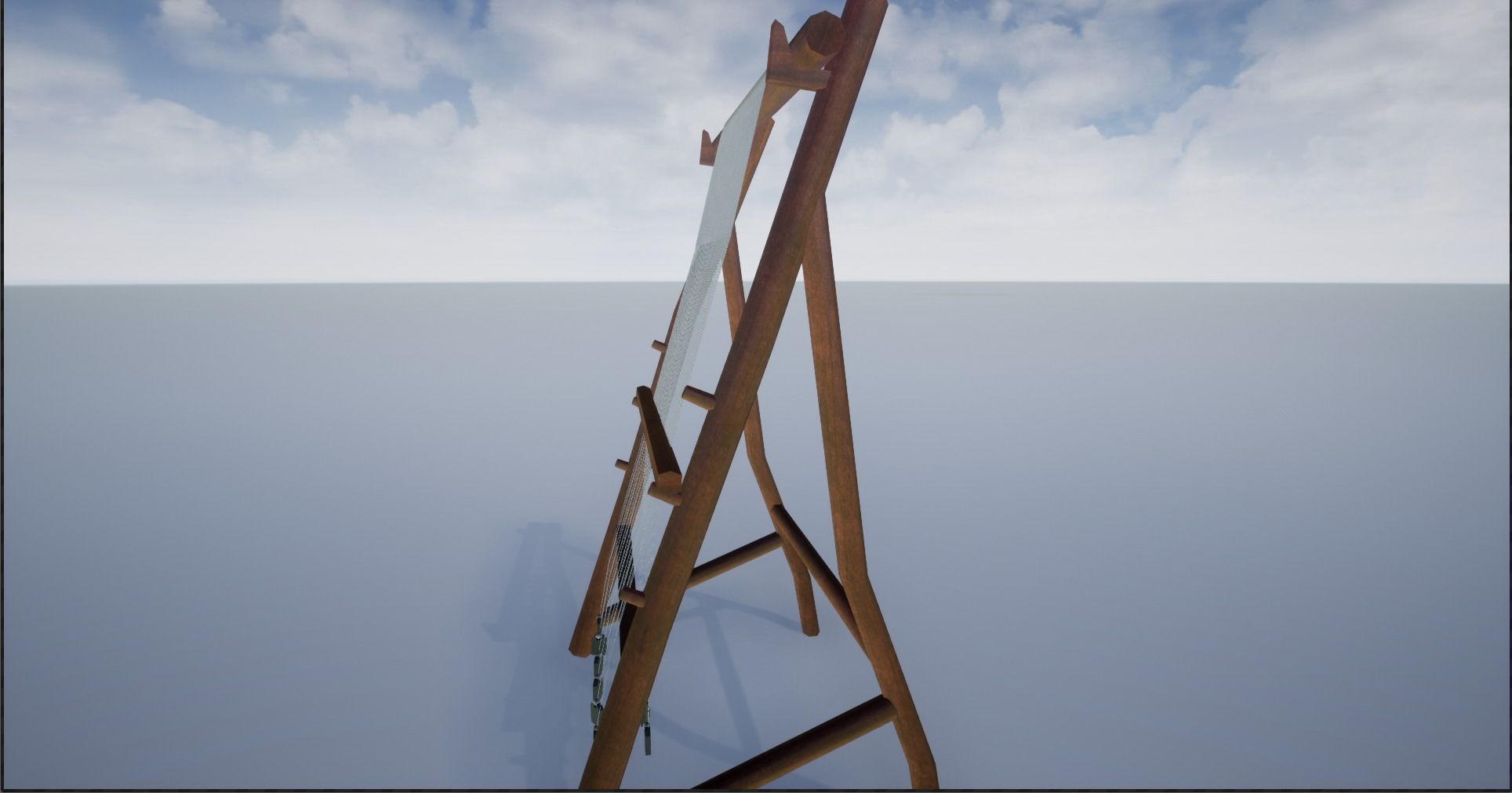 Medieval Wooden Looms Low-poly 3D model_16