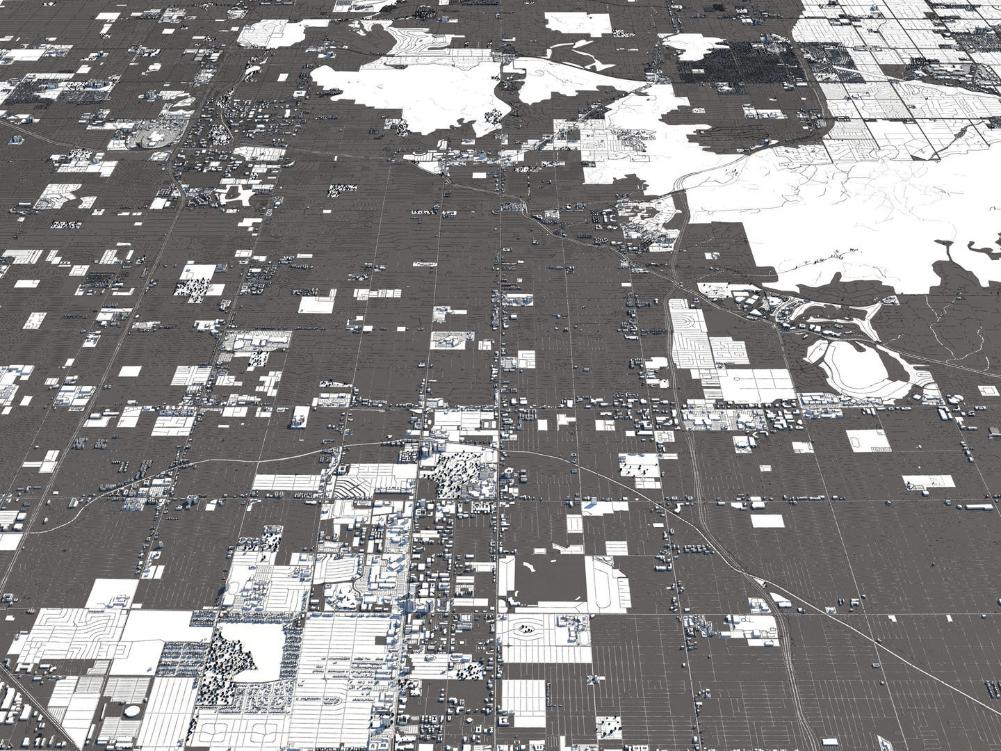 Phoenix 50x50km 3D City Map 3D model_23
