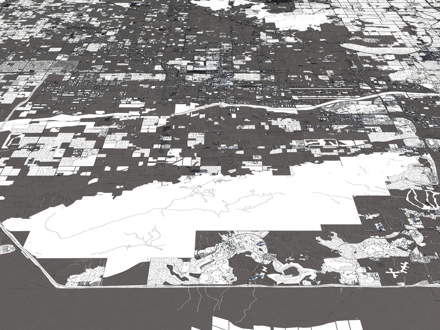 Phoenix 50x50km 3D City Map 3D model_17