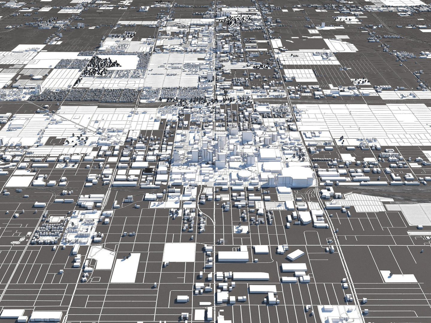 Phoenix 50x50km 3D City Map 3D model_15