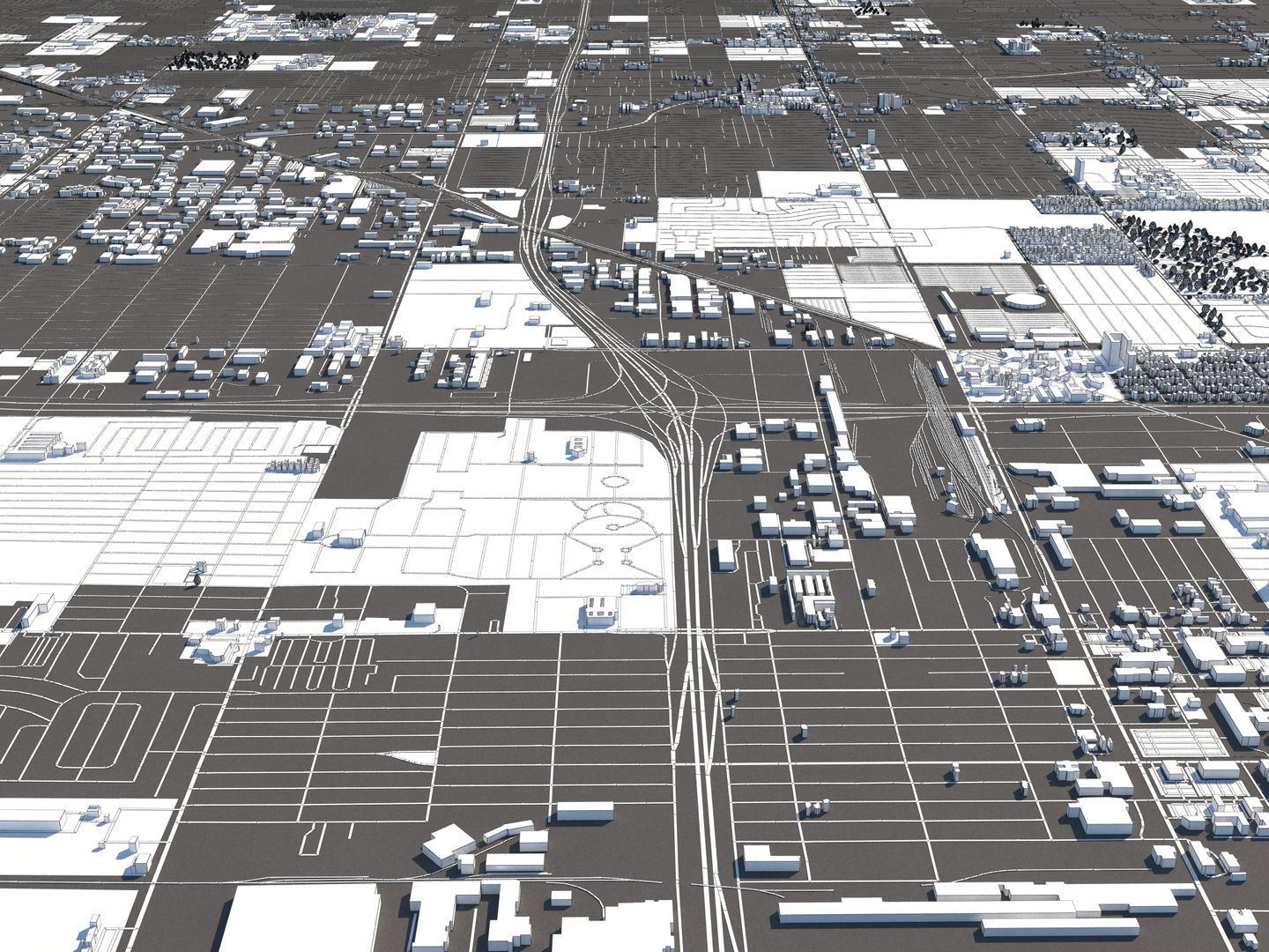 Phoenix 50x50km 3D City Map 3D model_26