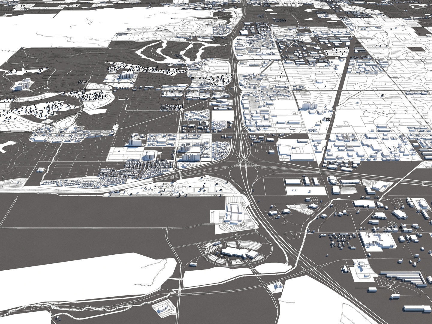 Phoenix 50x50km 3D City Map 3D model_25