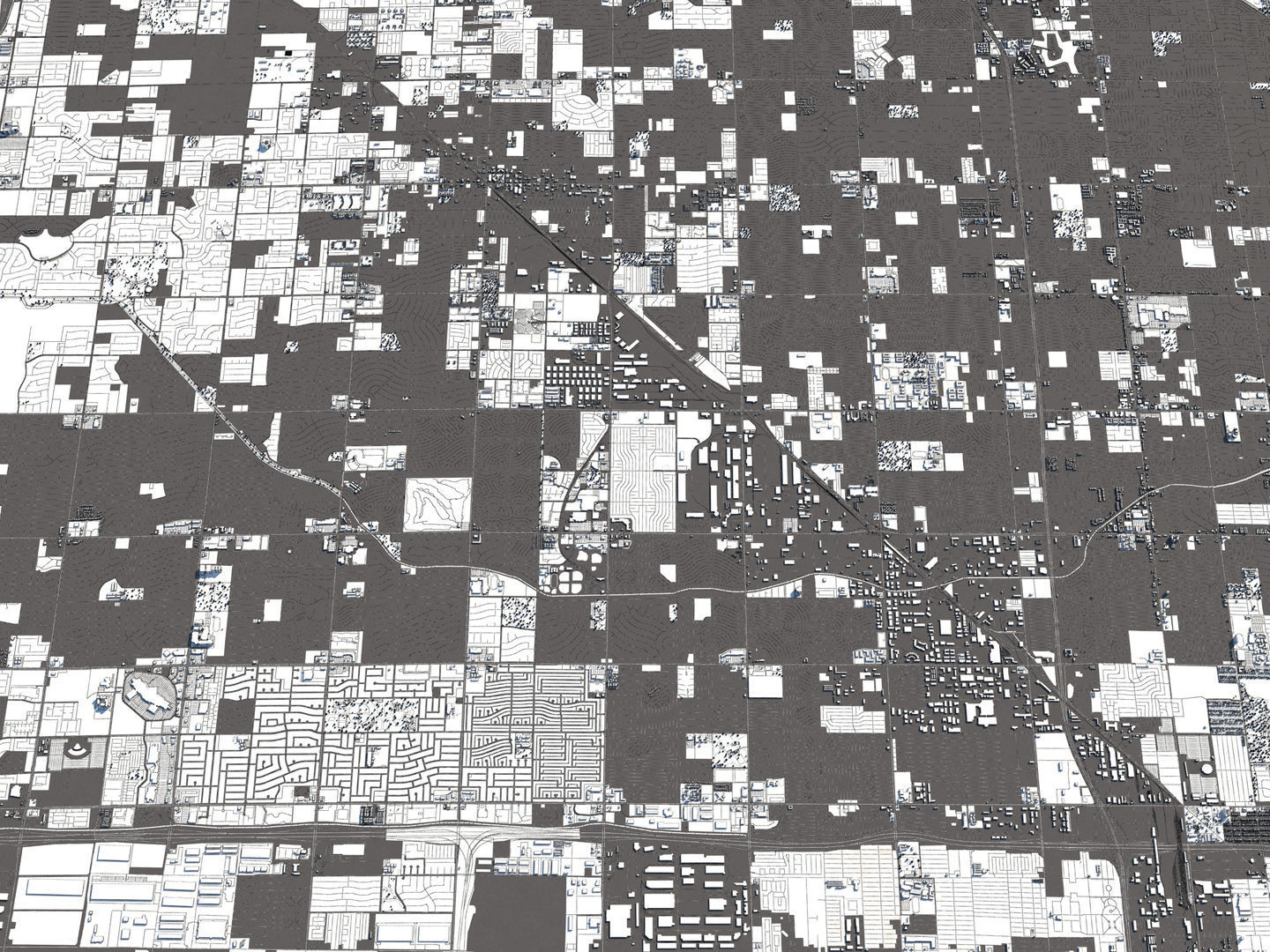 Phoenix 50x50km 3D City Map 3D model_21