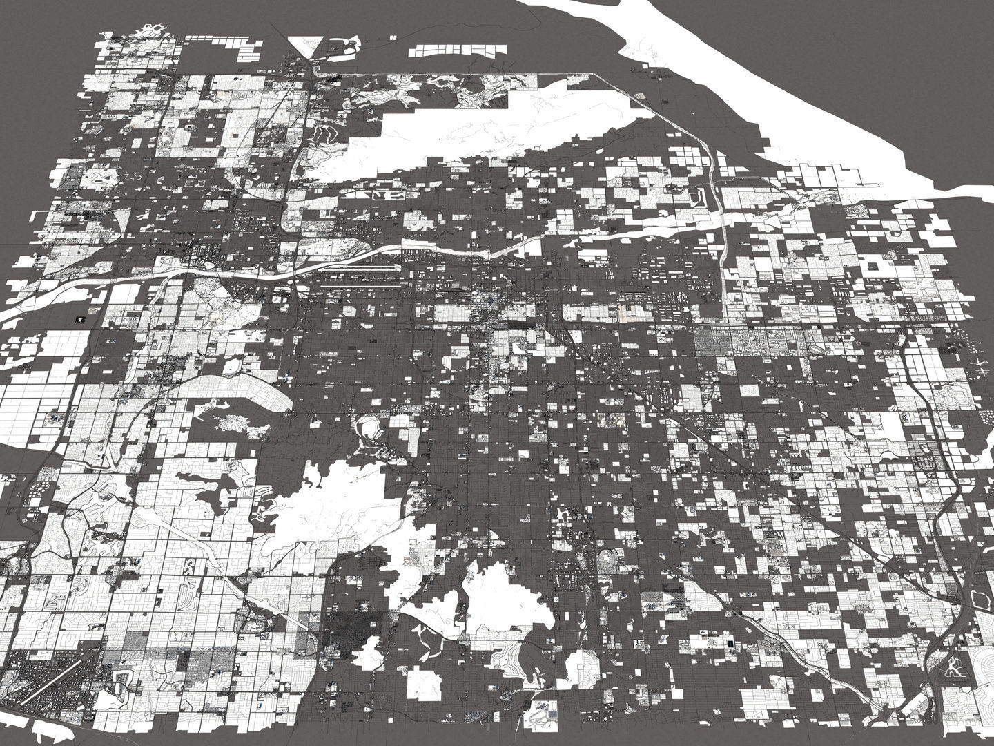 Phoenix 50x50km 3D City Map 3D model_20