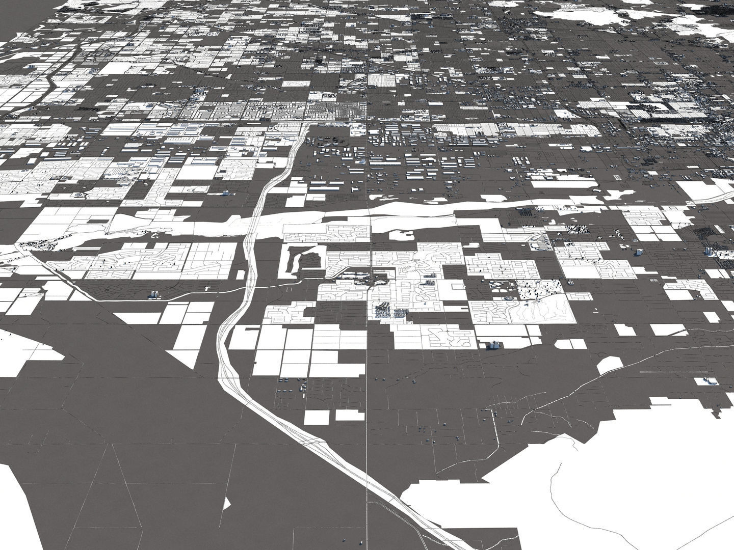 Phoenix 50x50km 3D City Map 3D model_27