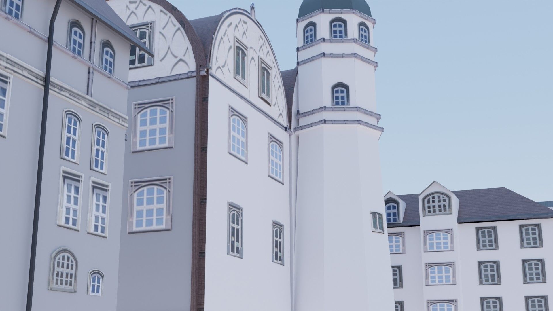 Castle building collection pack 3D model_2