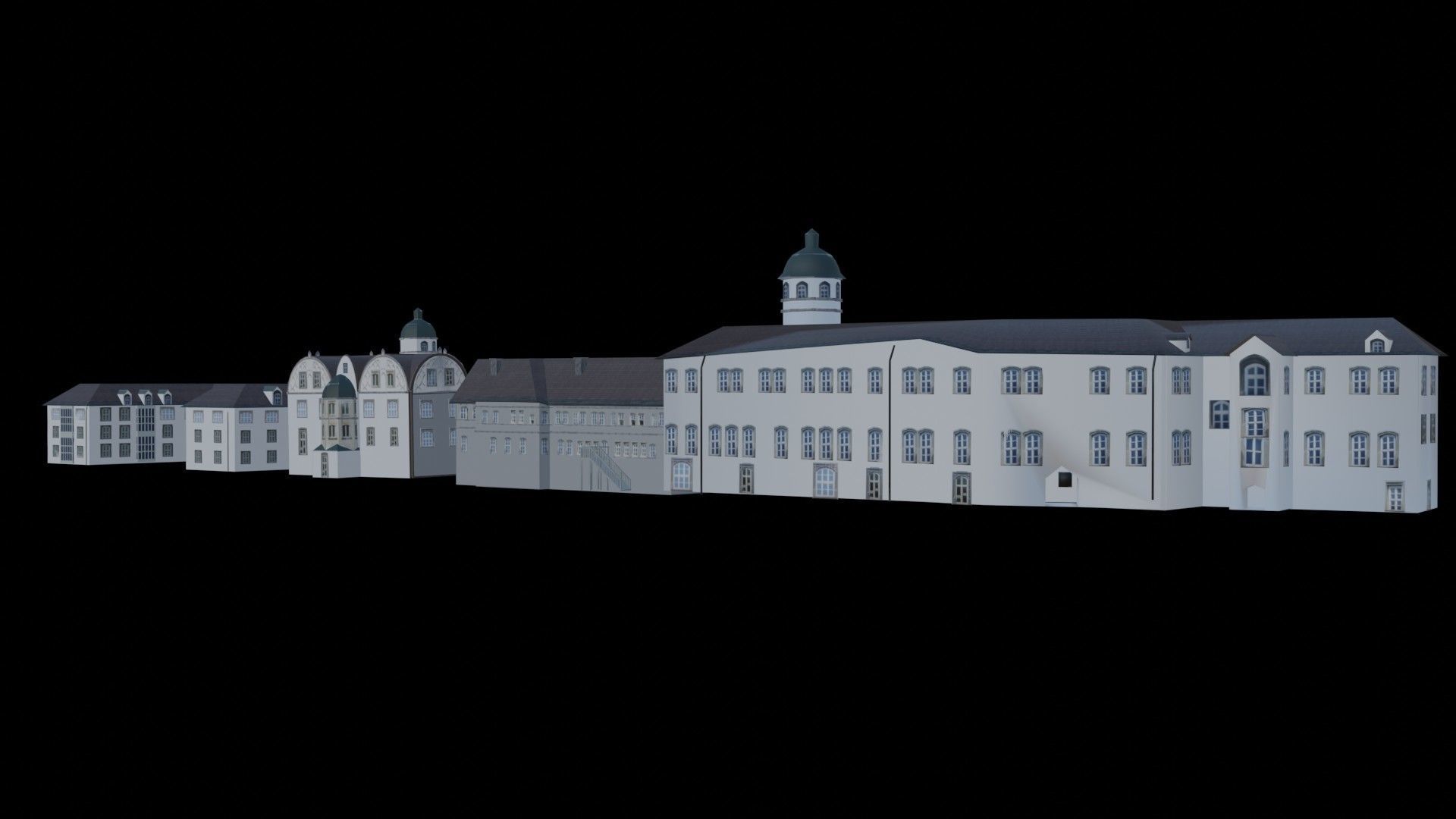 Castle building collection pack 3D model_4