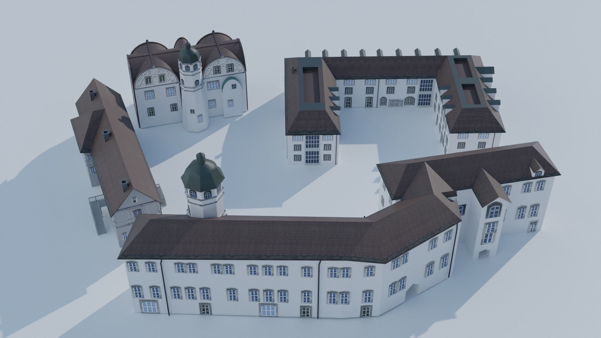 Castle building collection pack 3D model_5