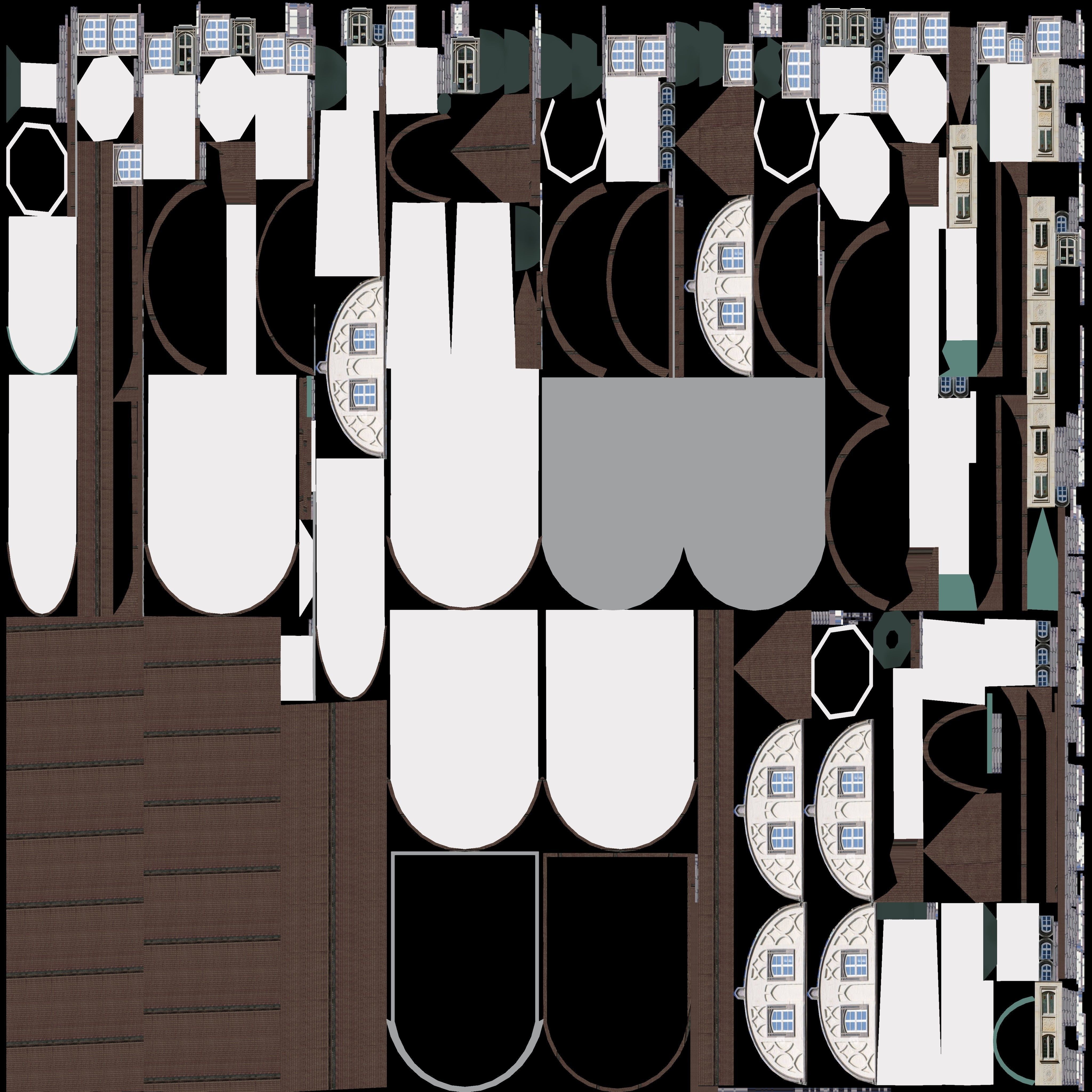 Castle building collection pack 3D model_34