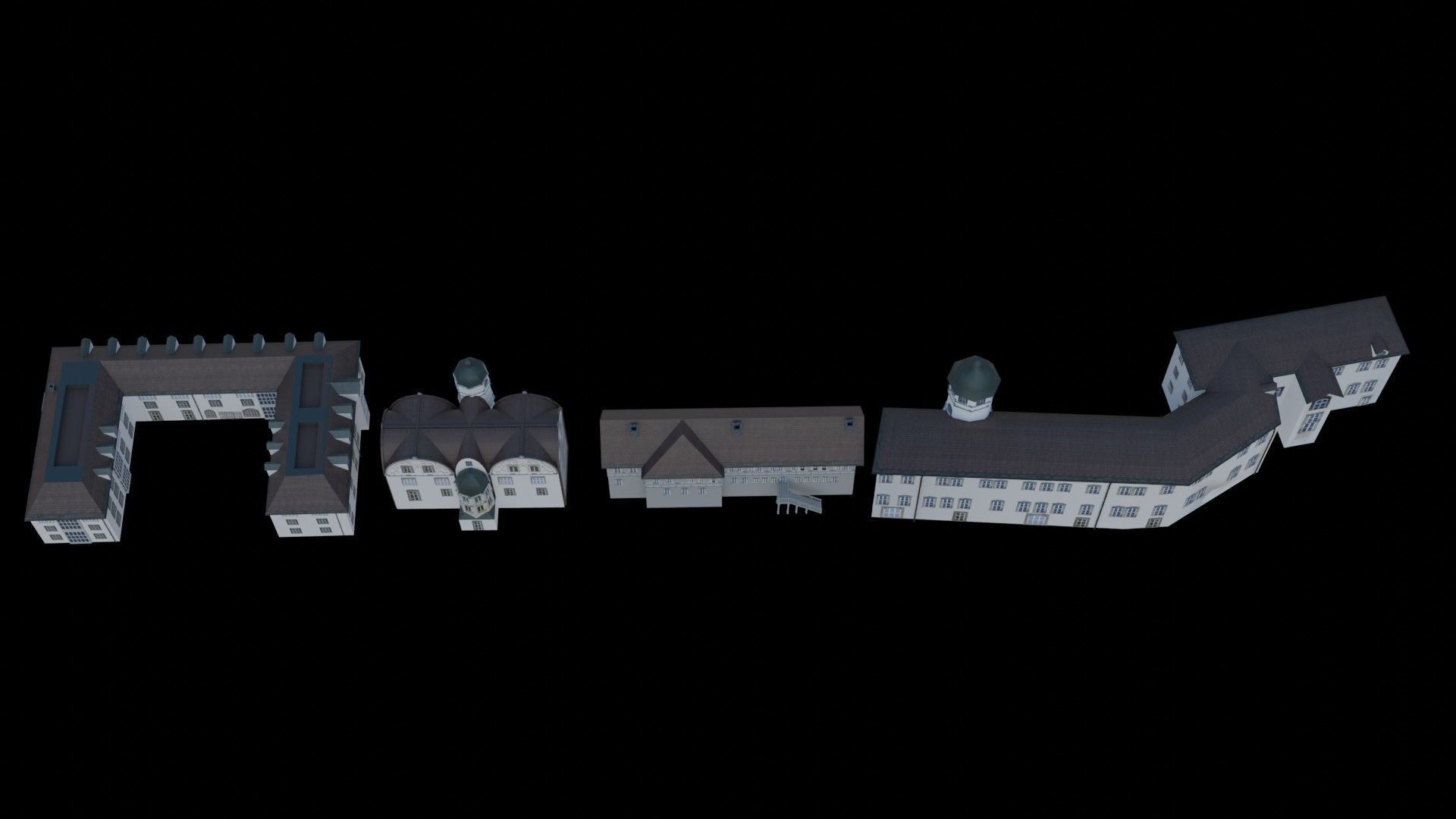 Castle building collection pack 3D model_27