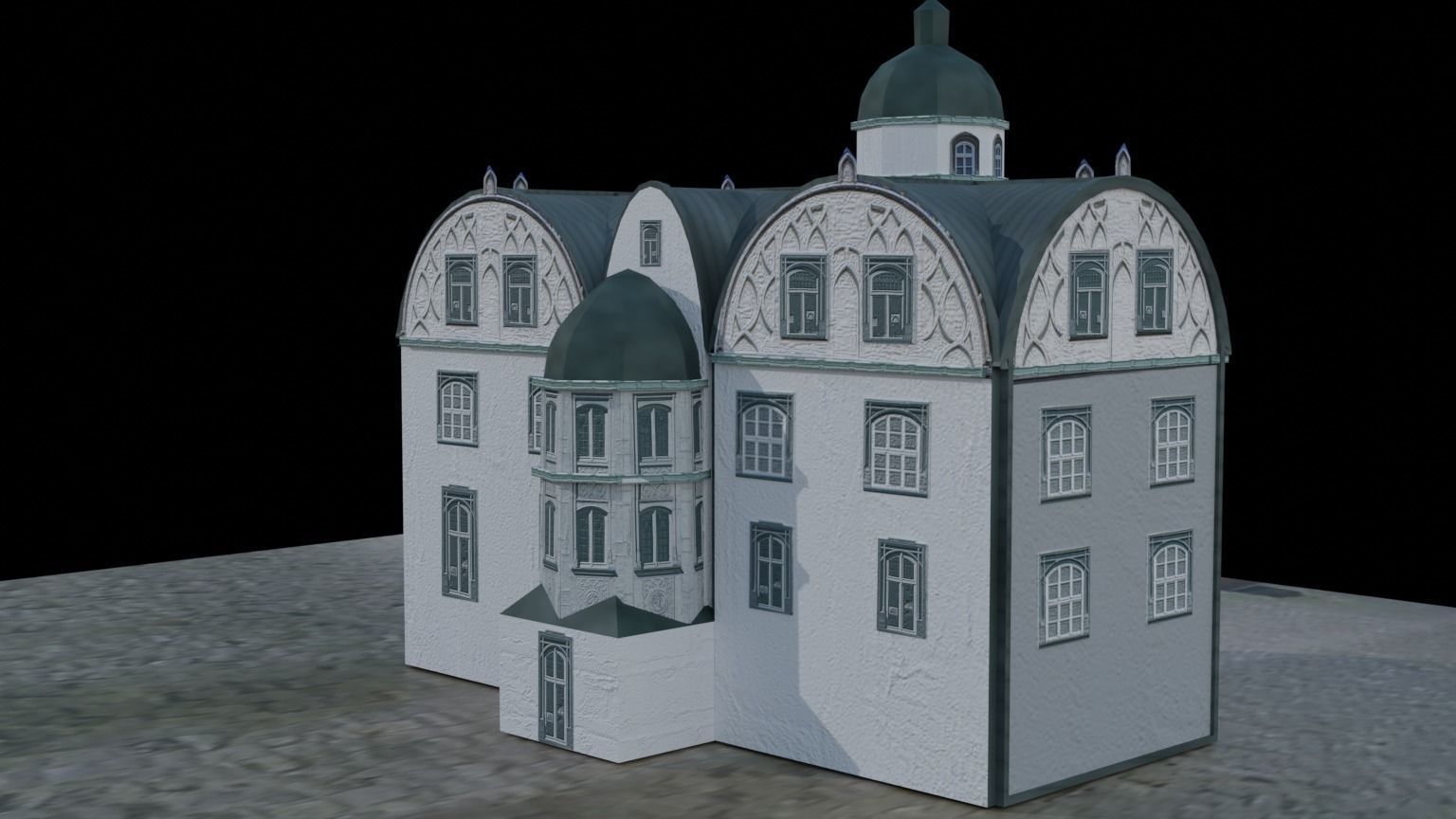 Castle building collection pack 3D model_16