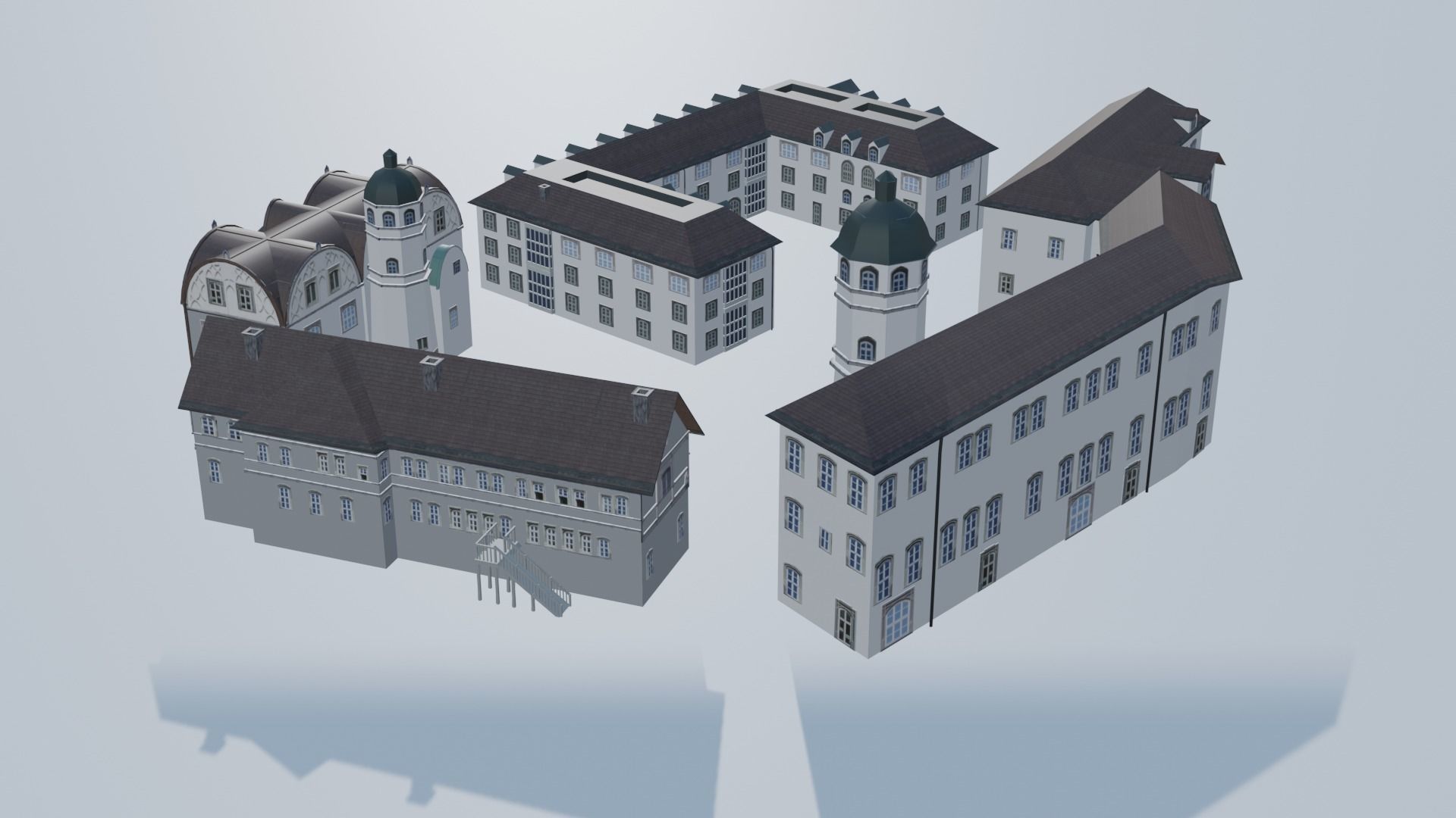 Castle building collection pack 3D model_30