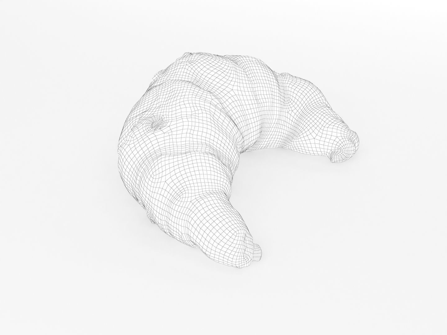 Croissant 002 3D model_11