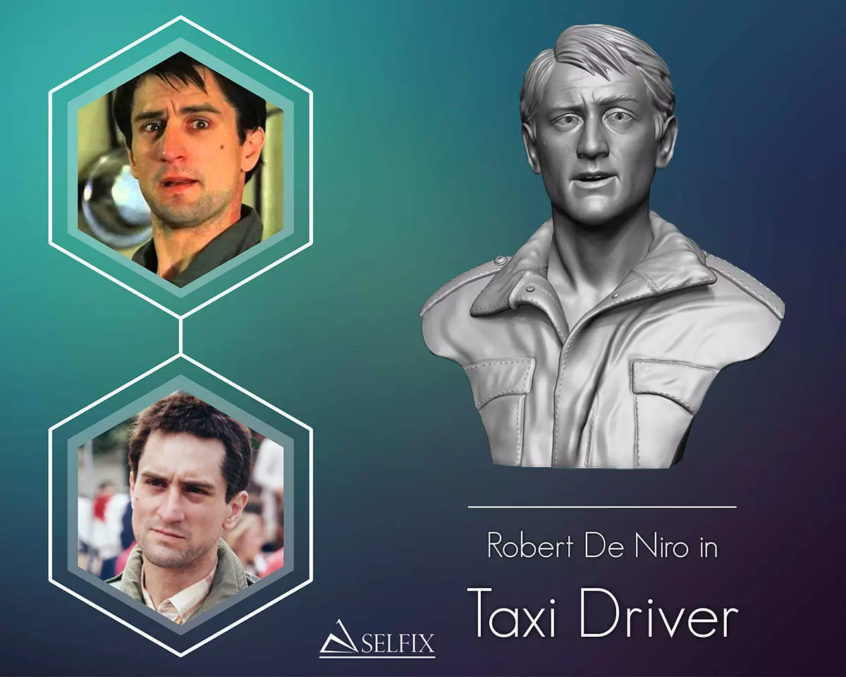 Robert De Niro in Taxi Driver movie 3D print model
