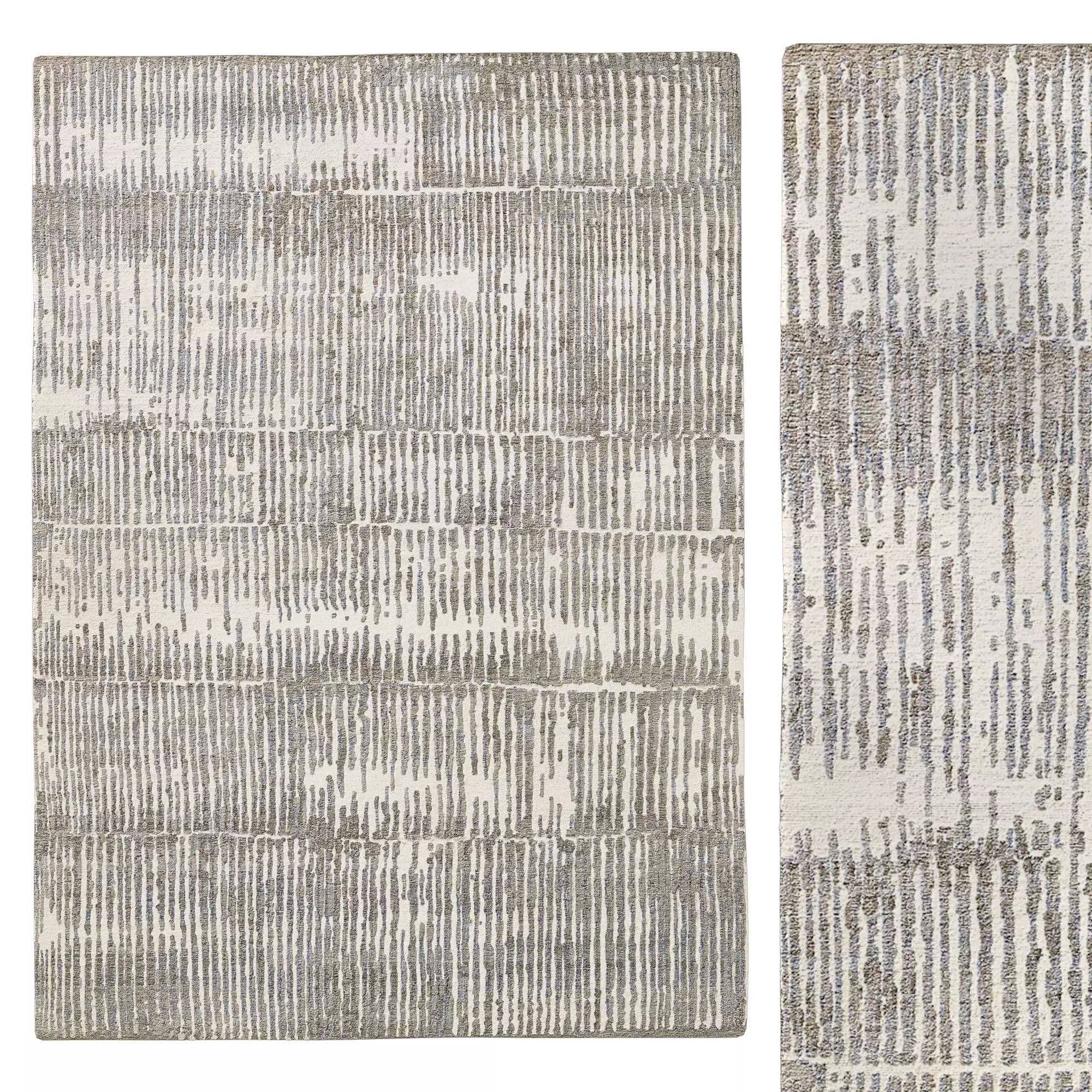 TAARA HAND-KNOTTED WOOL RUG 3D model_0