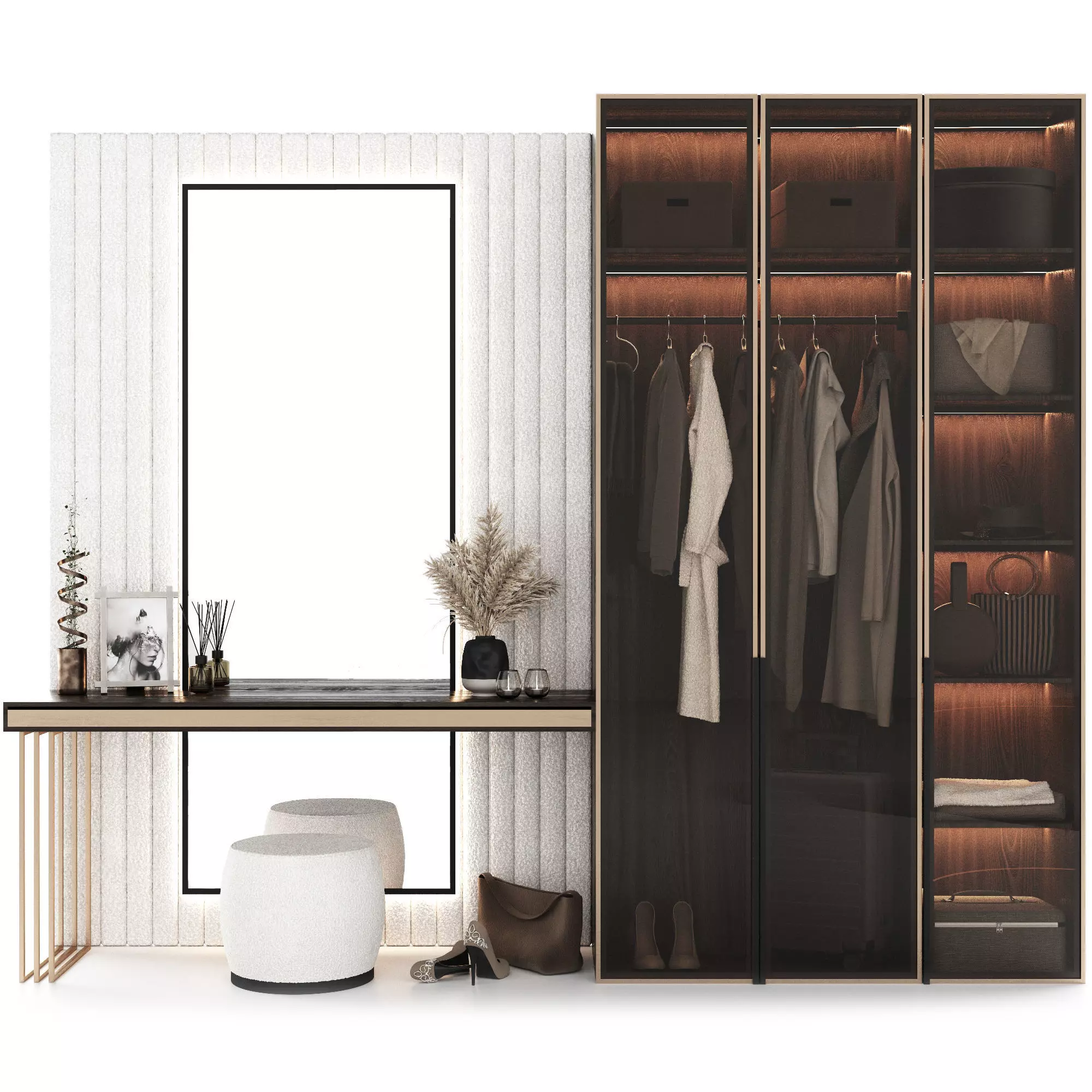 Composition in the hallway 3D model_0