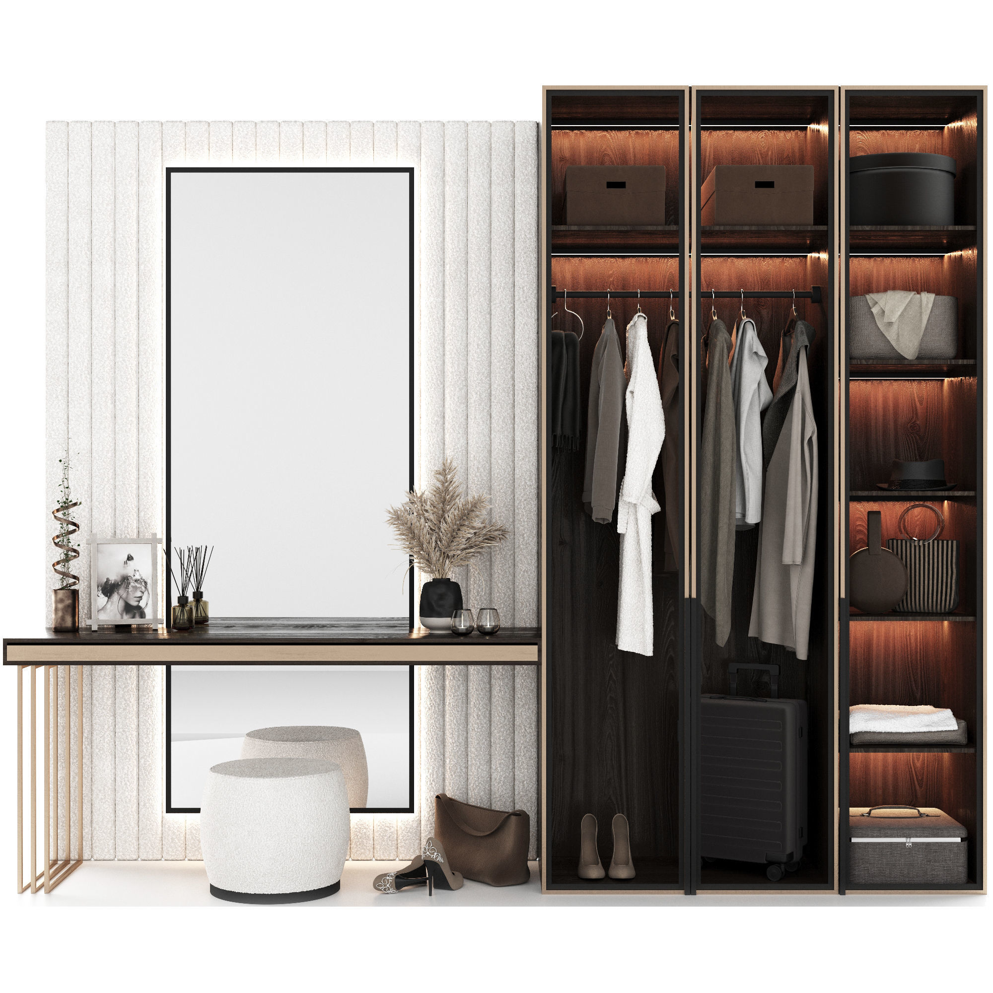 Composition in the hallway 3D model_2