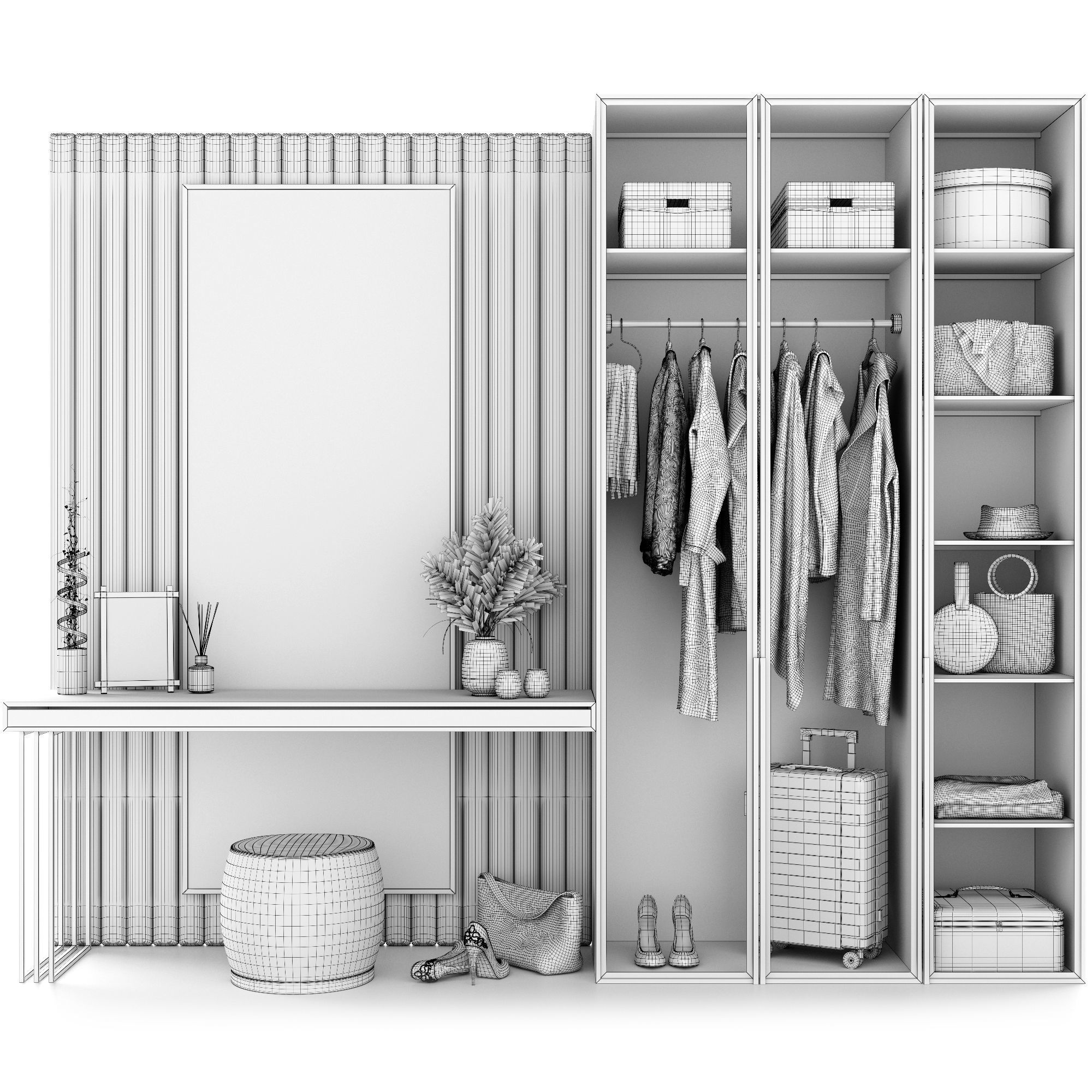 Composition in the hallway 3D model_8