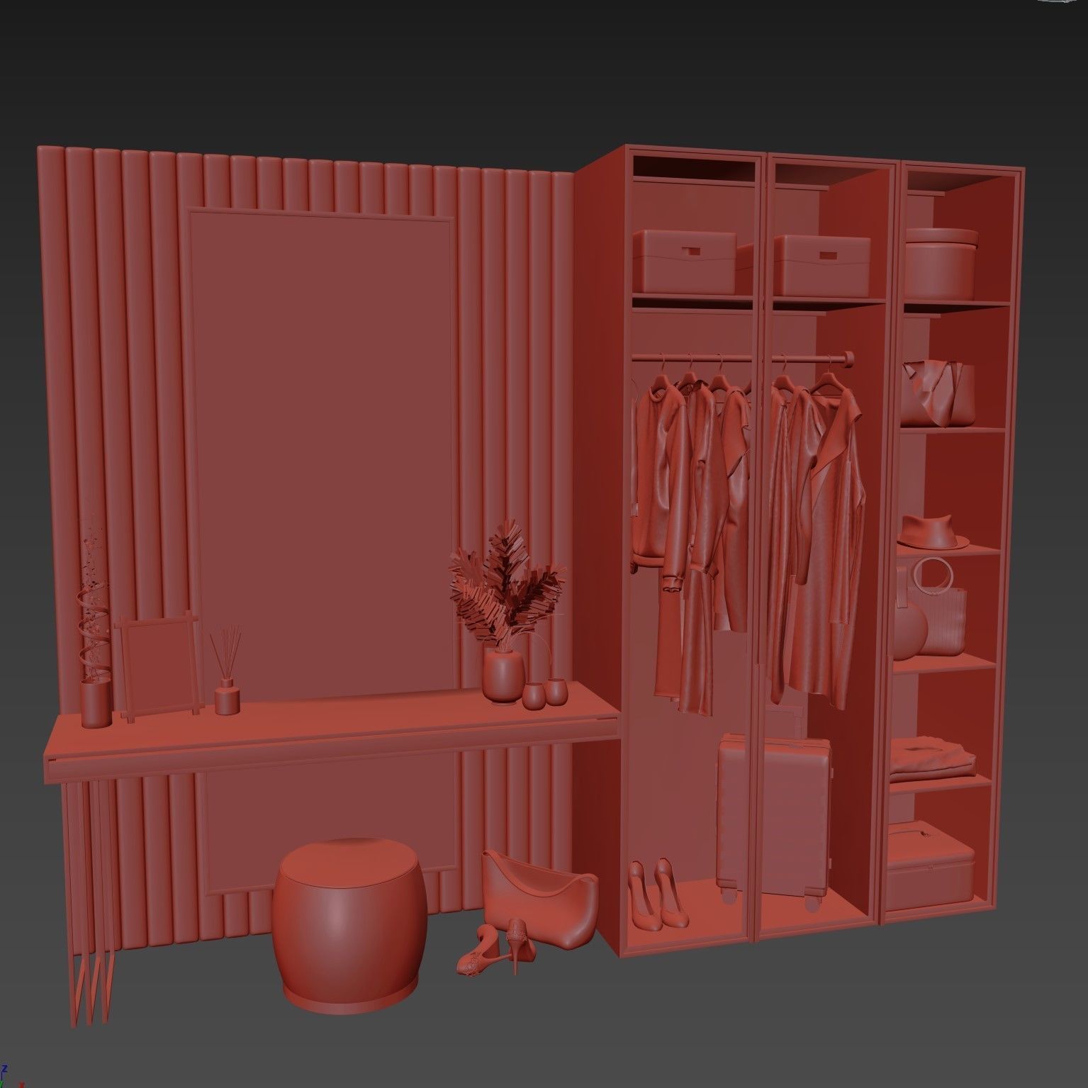 Composition in the hallway 3D model_9