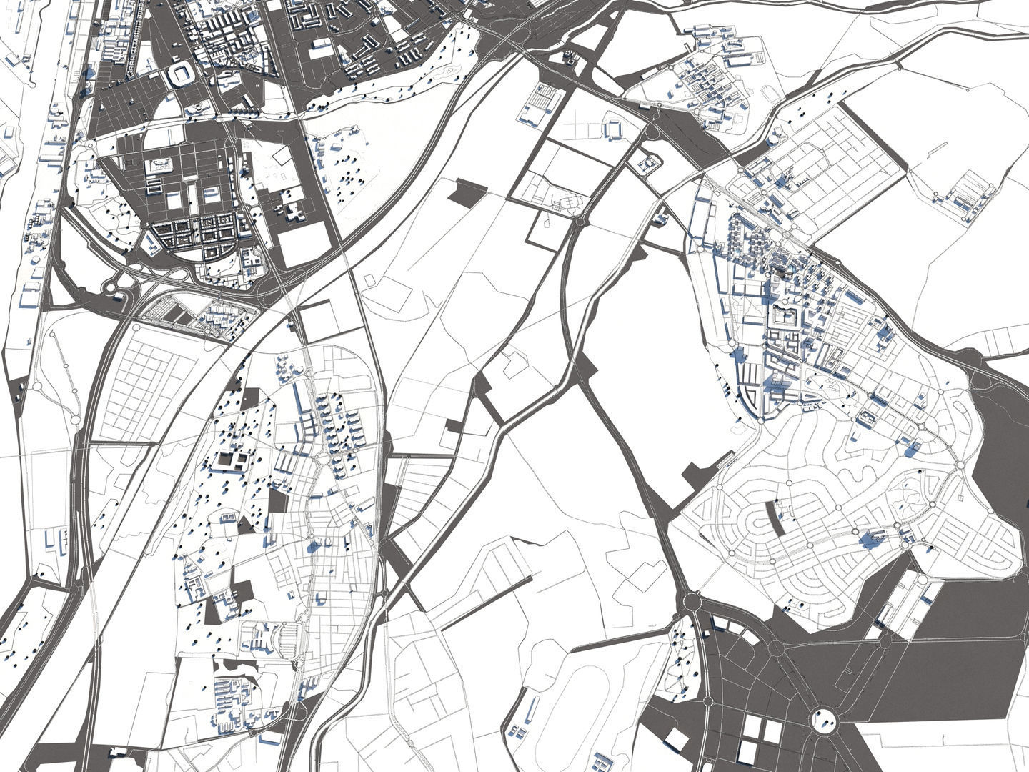 Seville 50x50km 3D City Map 3D model_21