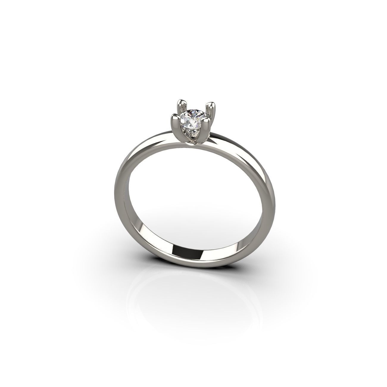 Engagement ring 3D print model_1