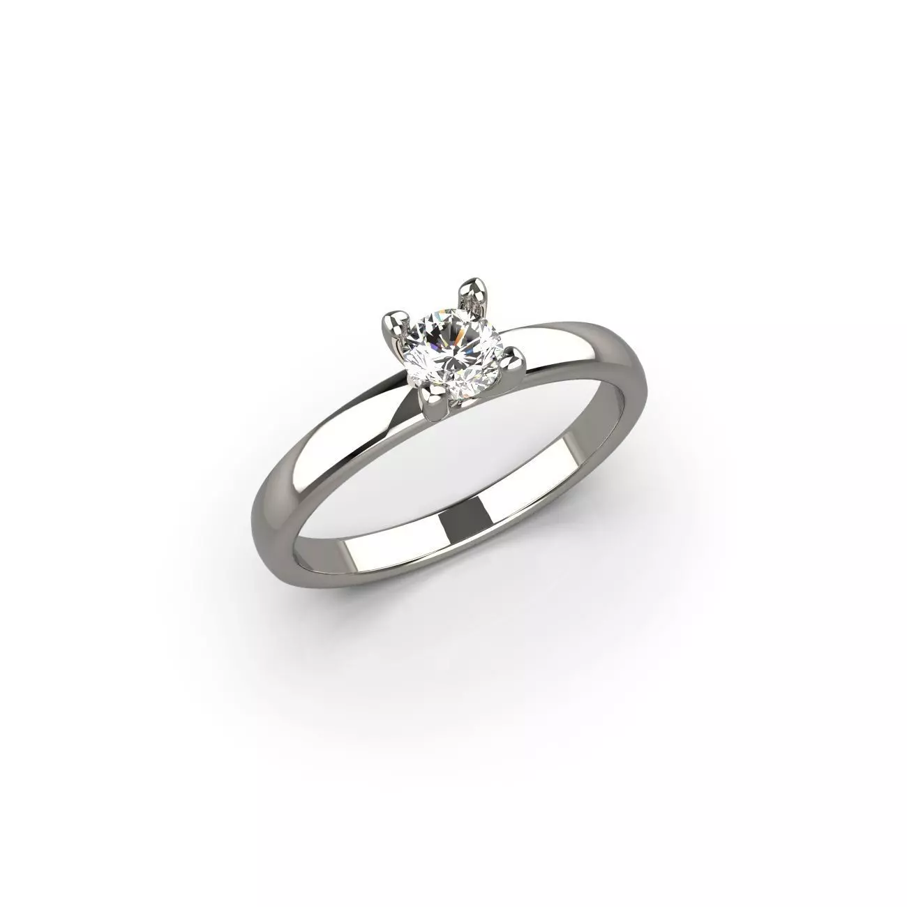 Engagement ring 3D print model_0