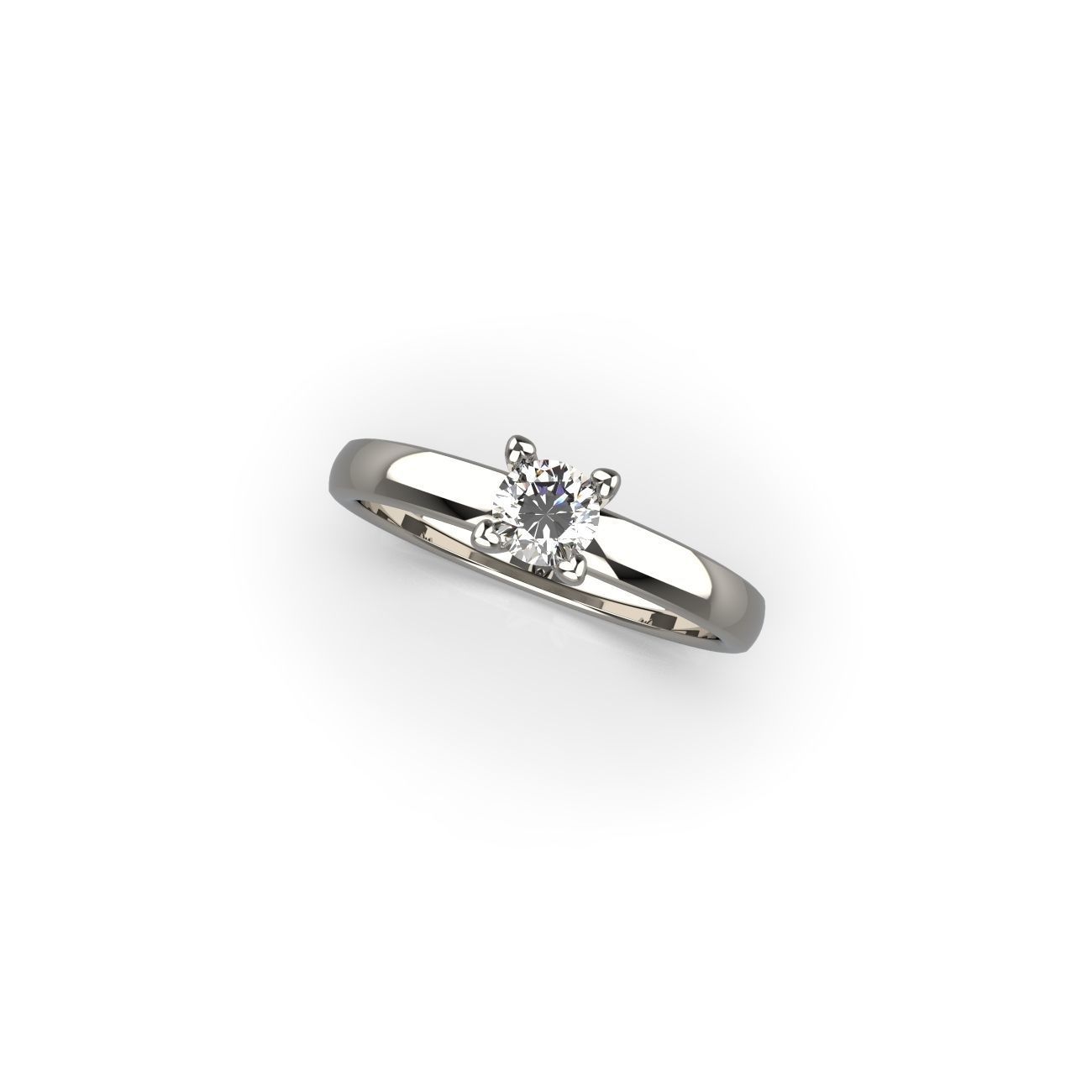 Engagement ring 3D print model_2