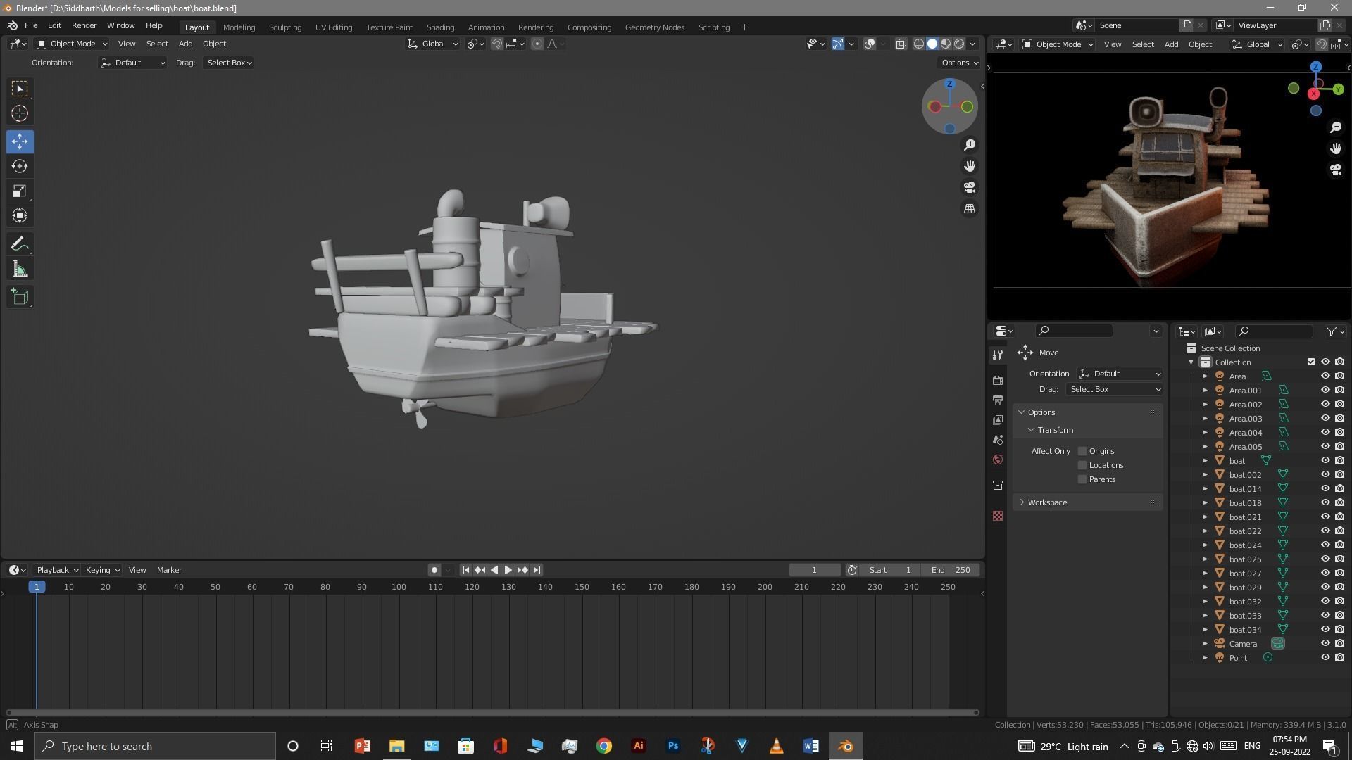 Old Boat 3D model_36