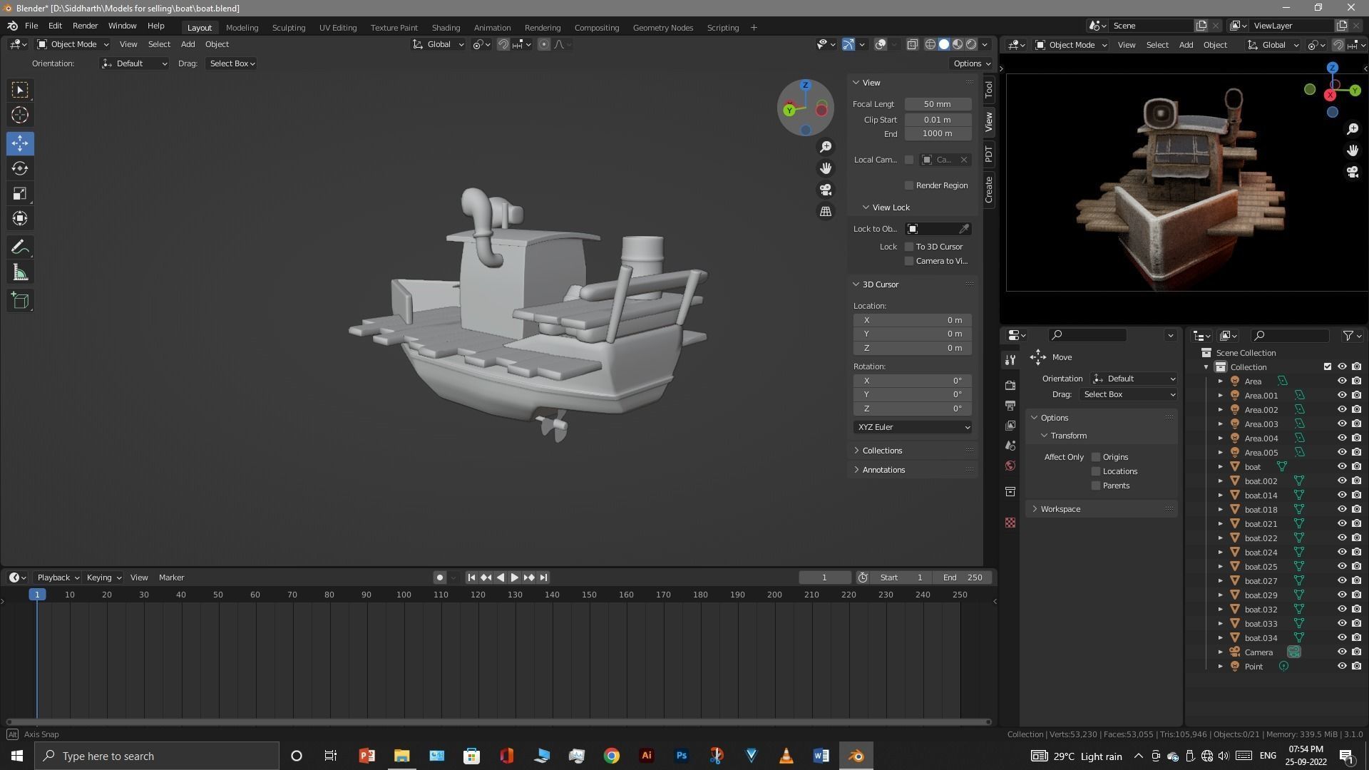 Old Boat 3D model_14