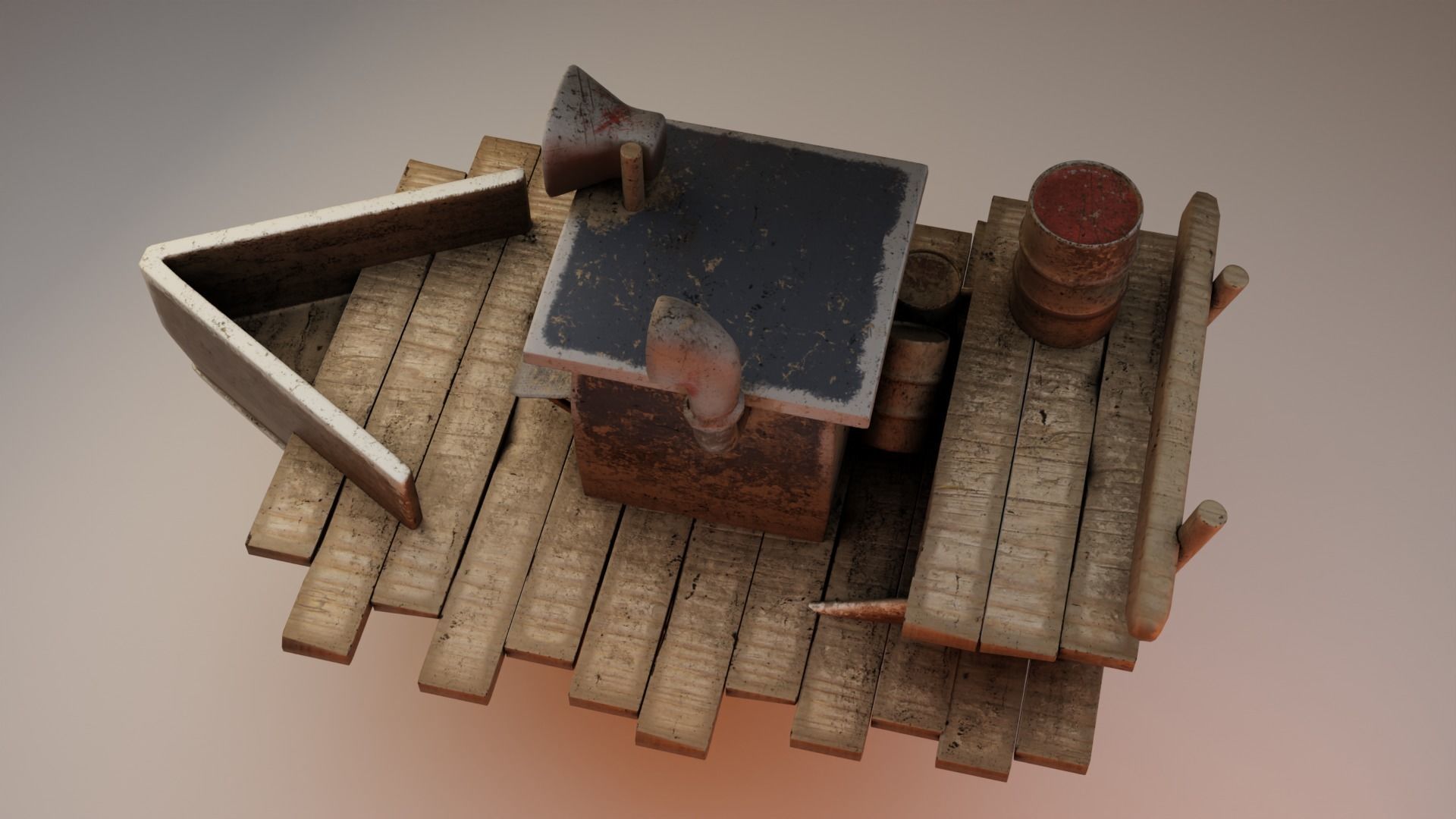 Old Boat 3D model_6