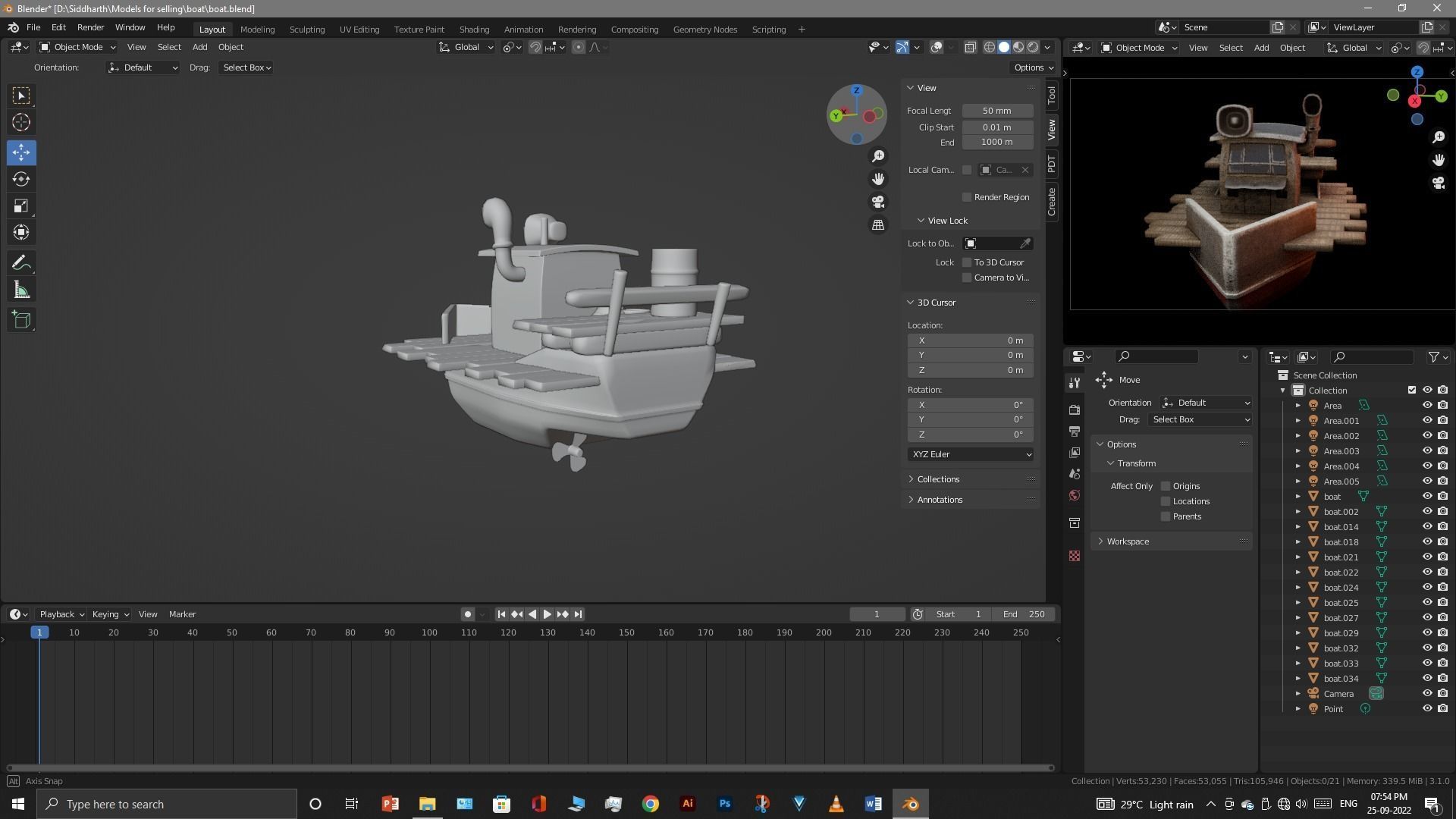 Old Boat 3D model_15