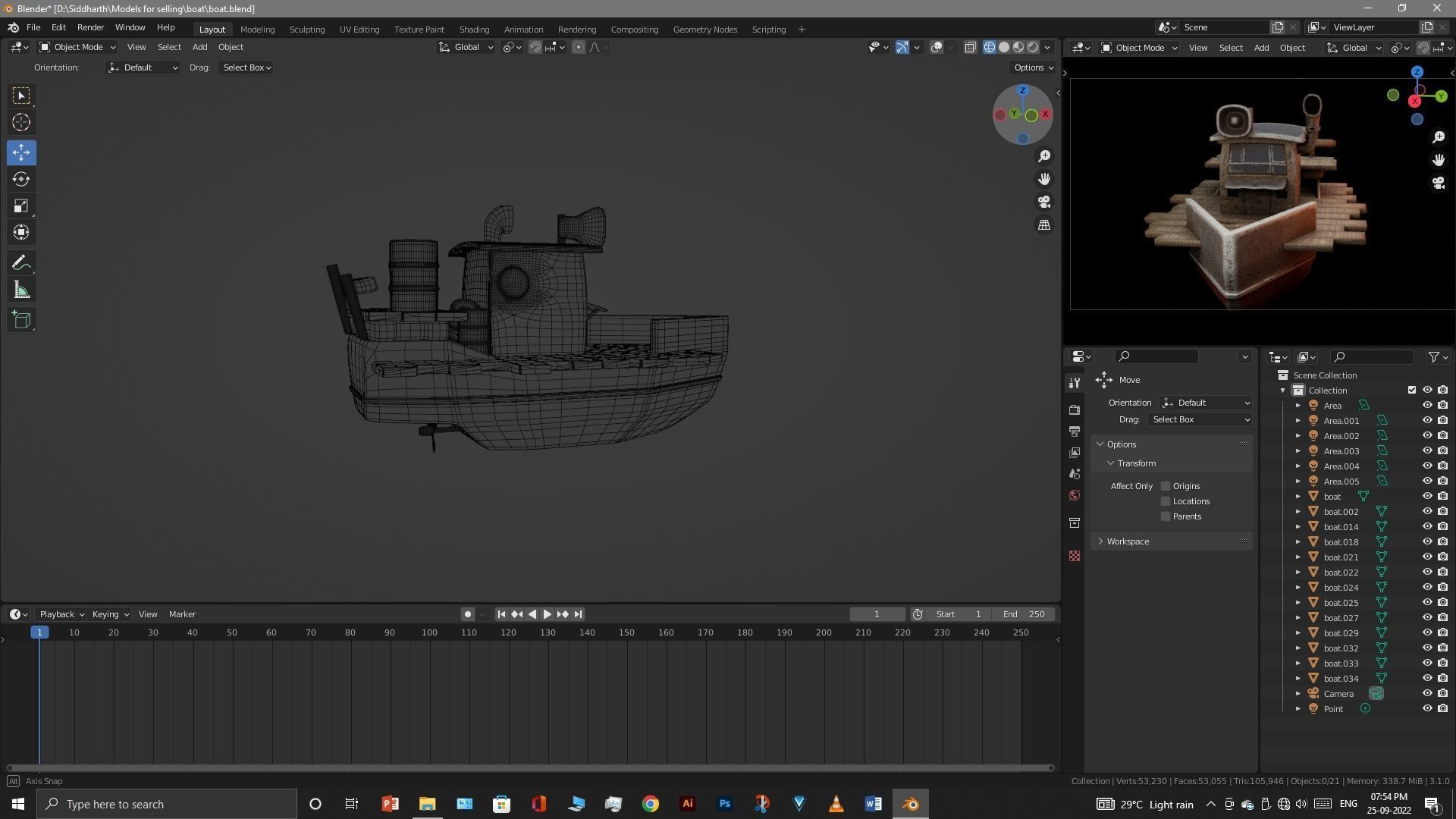 Old Boat 3D model_35