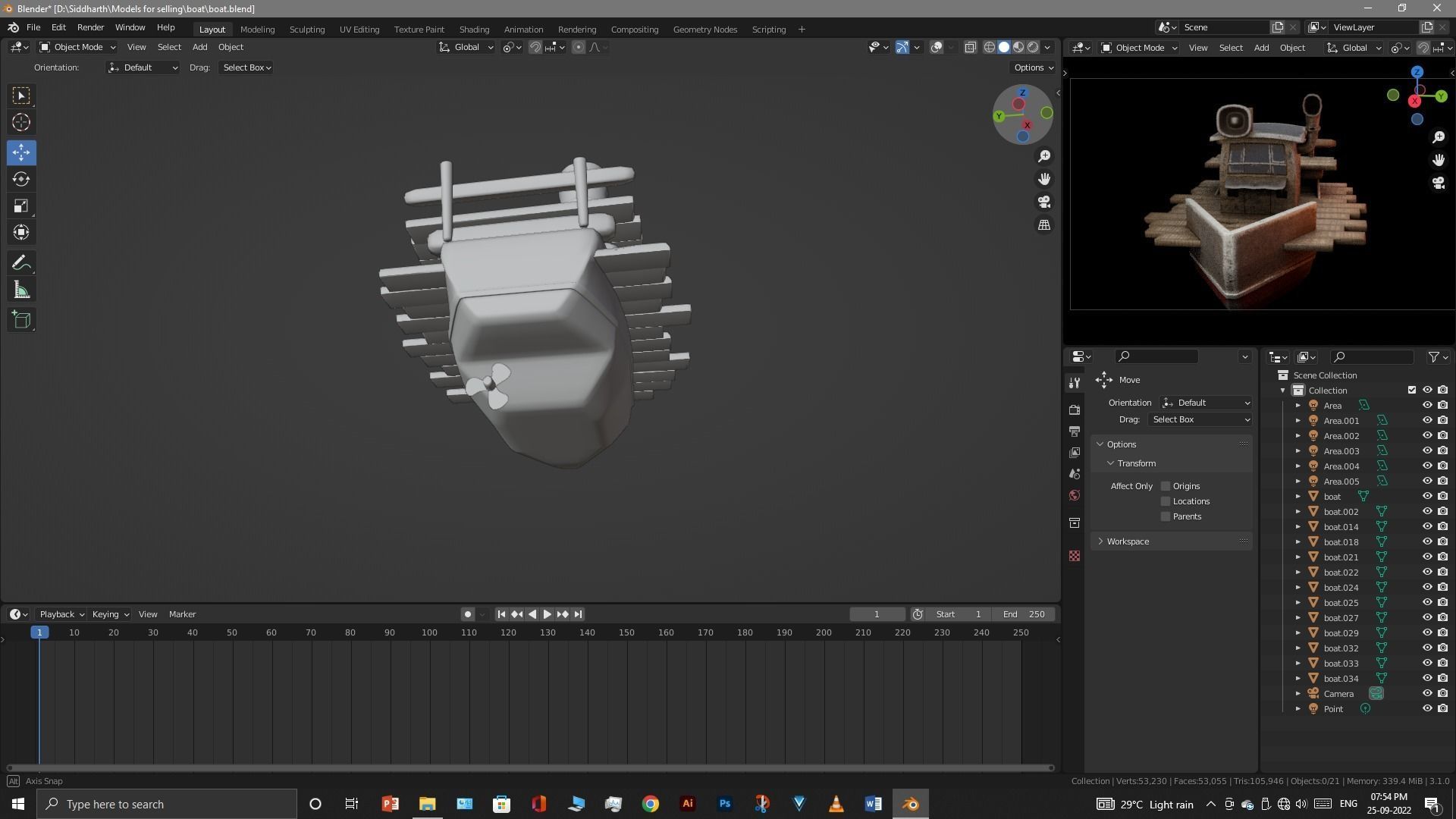 Old Boat 3D model_34